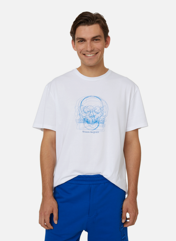 ALEXANDER MCQUEEN T-shirt à inscription en coton Blanc
