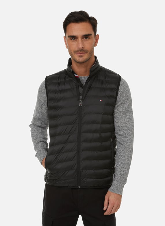Doudoune sans manches en polyester recycle Noir