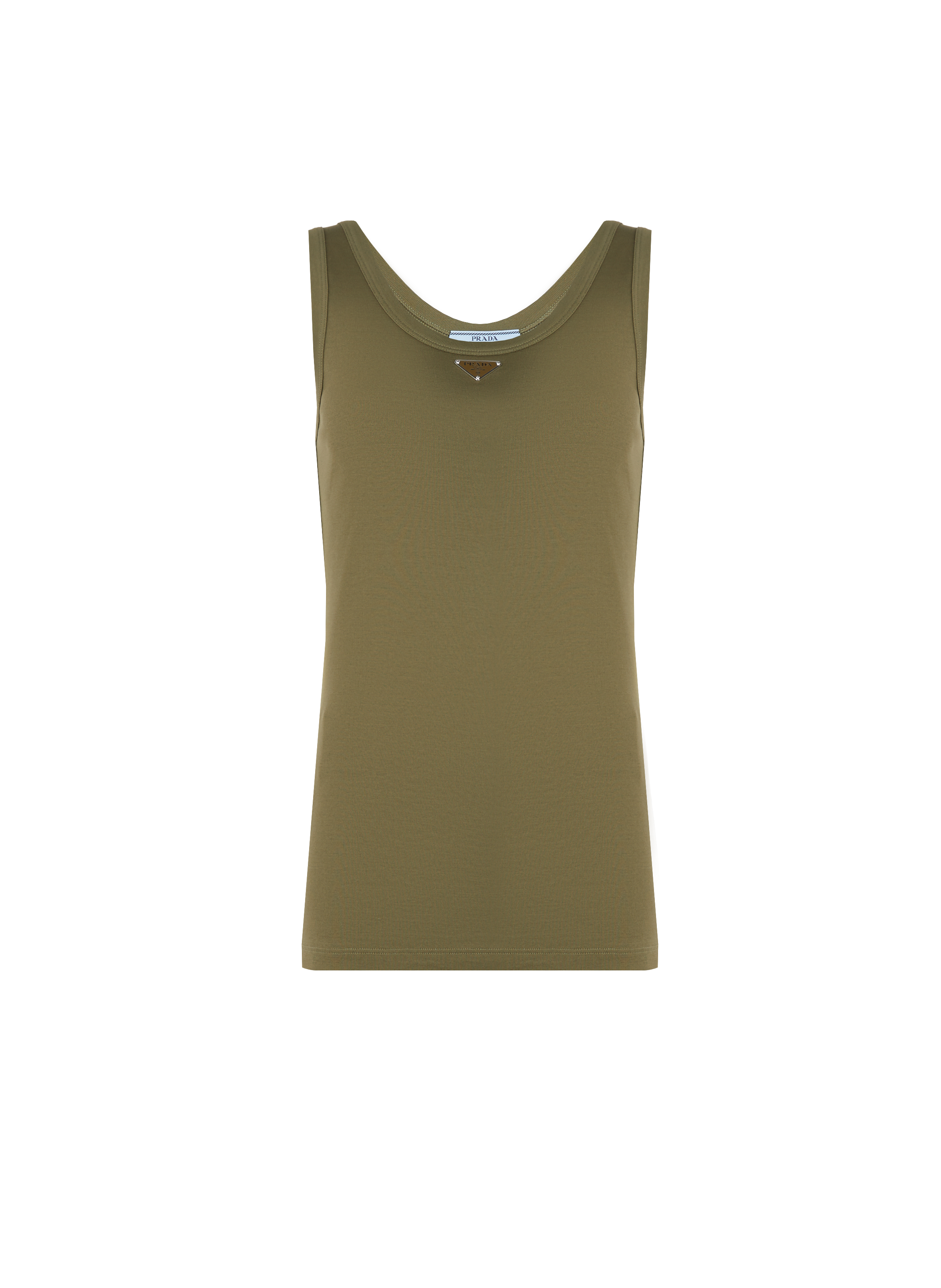 Débardeur en coton PRADA Vert