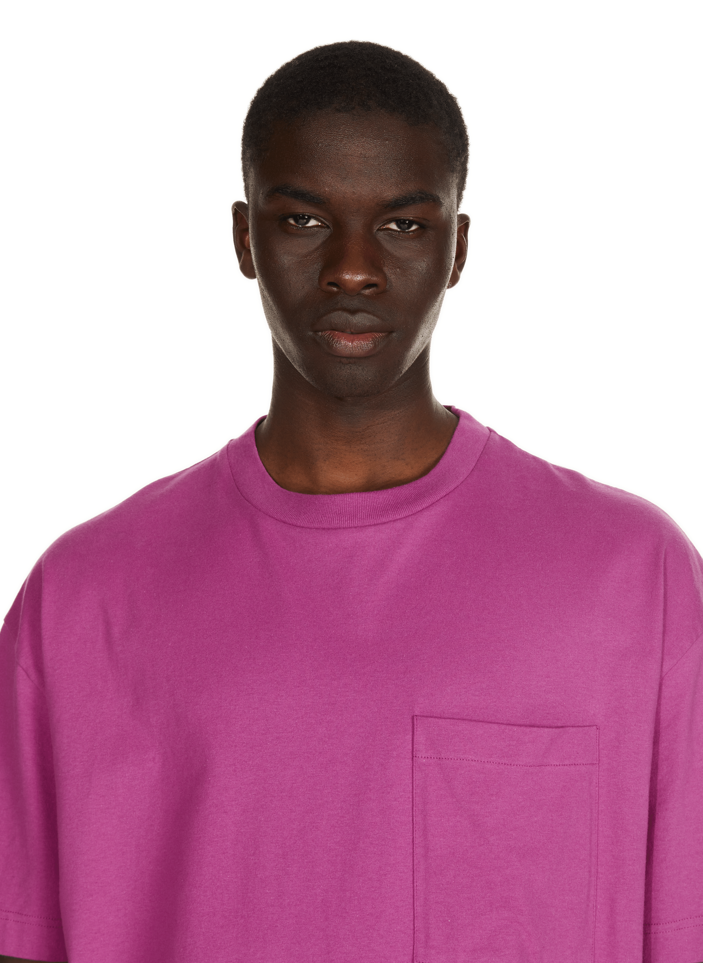 T-shirt Bart col rond en coton SAISON 1865 Rose