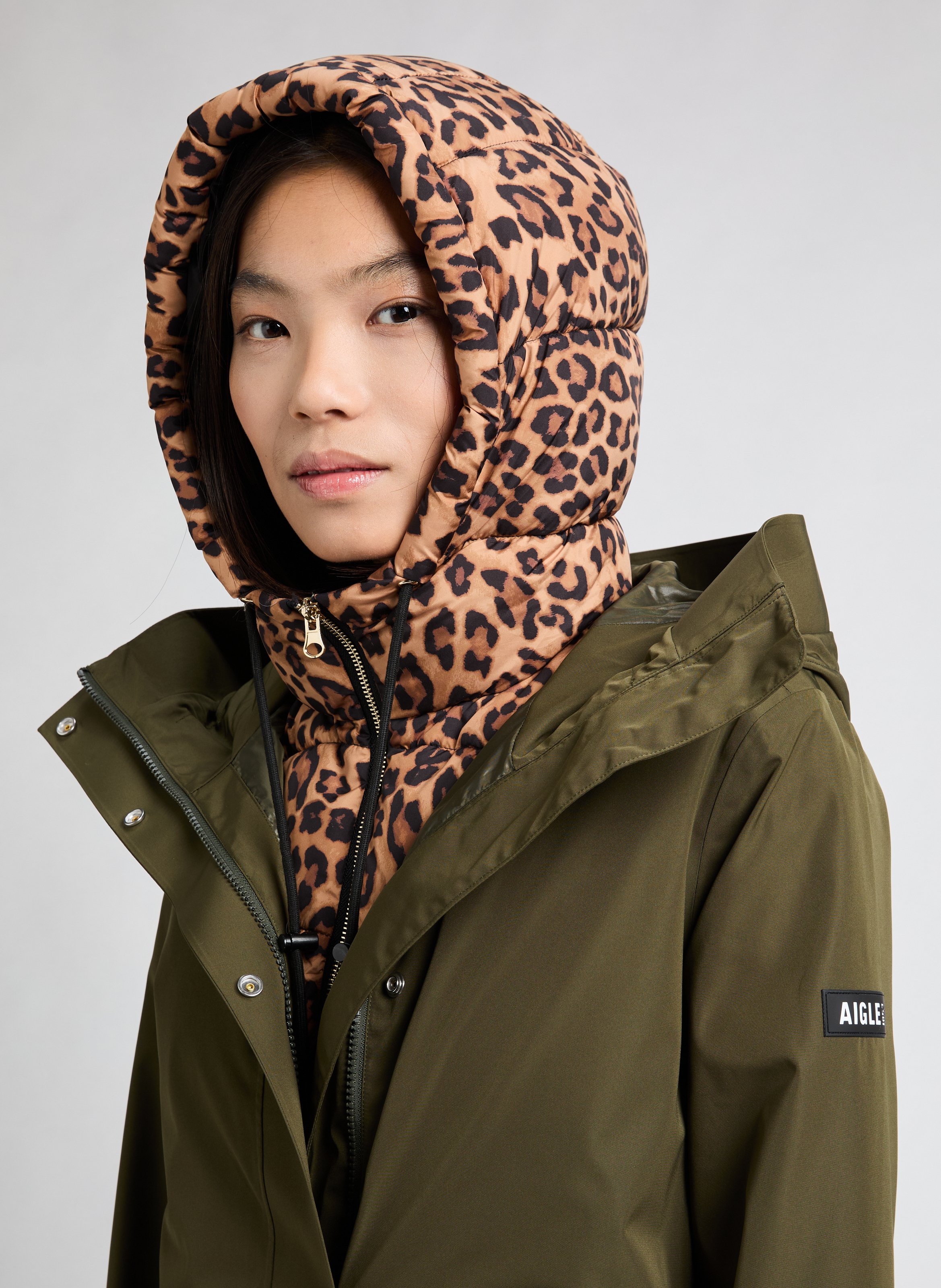 Veste imperméable à capuche AIGLE Vert