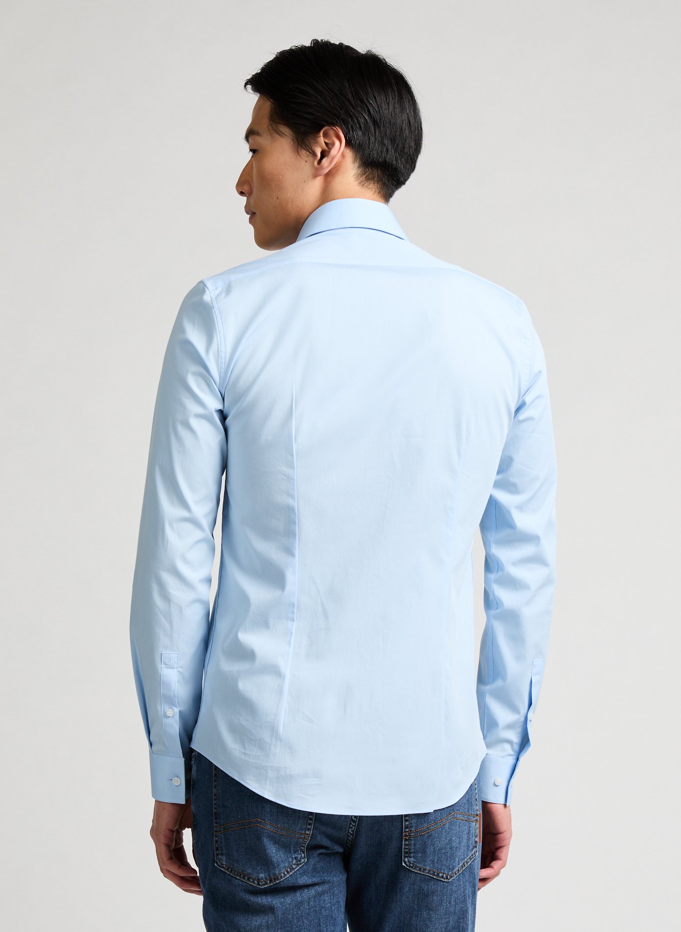 Chemise slim unie  CALVIN KLEIN Bleu