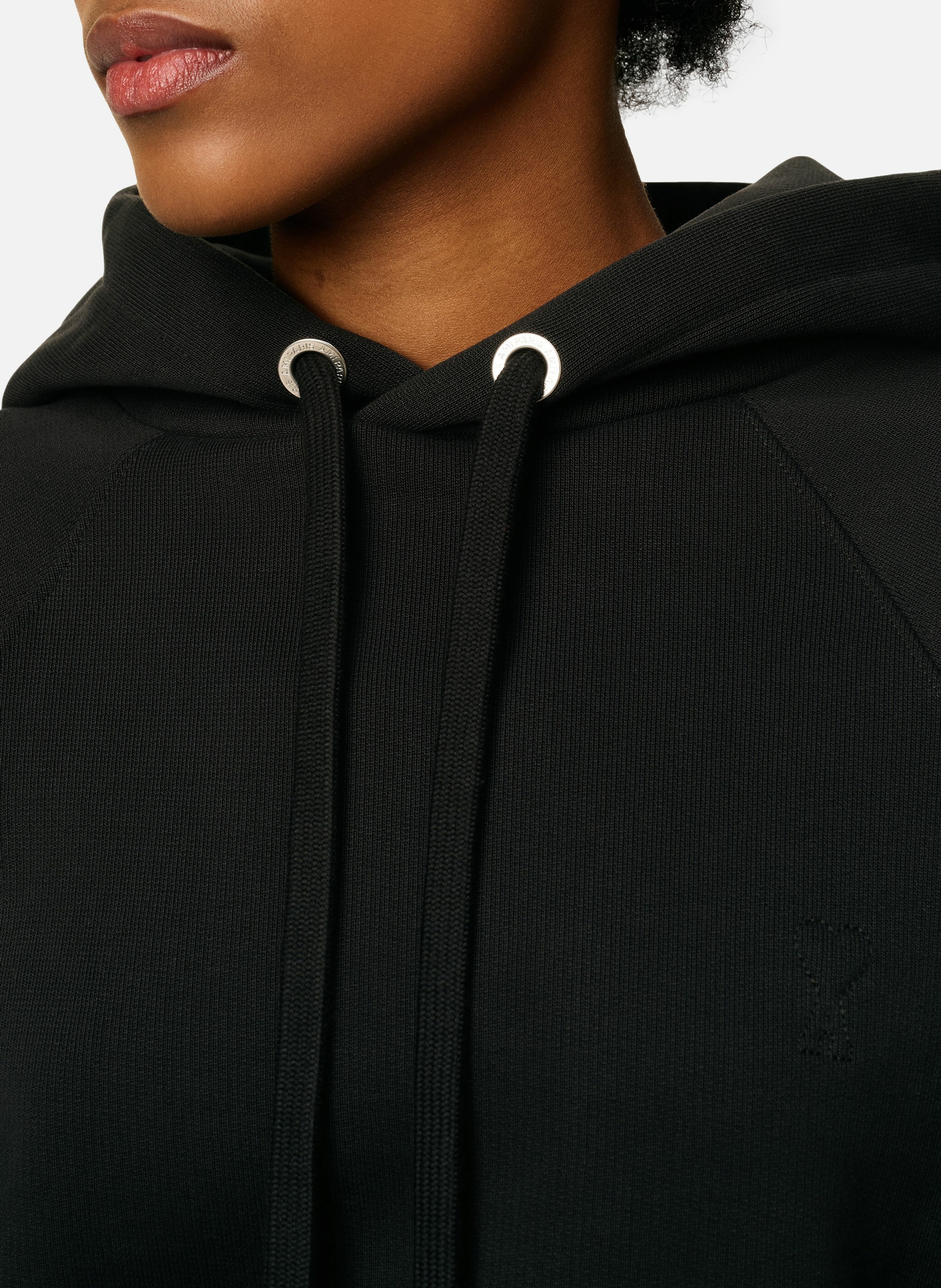 Hoodie ami de coeur en coton unisexe AMI PARIS Noir