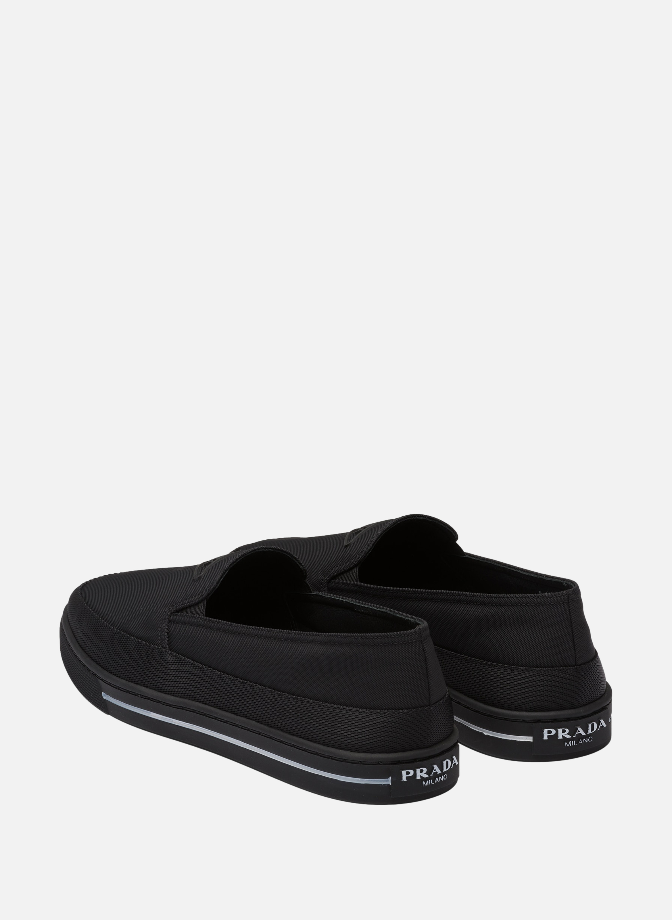 Baskets à enfiler en re-nylon PRADA Noir