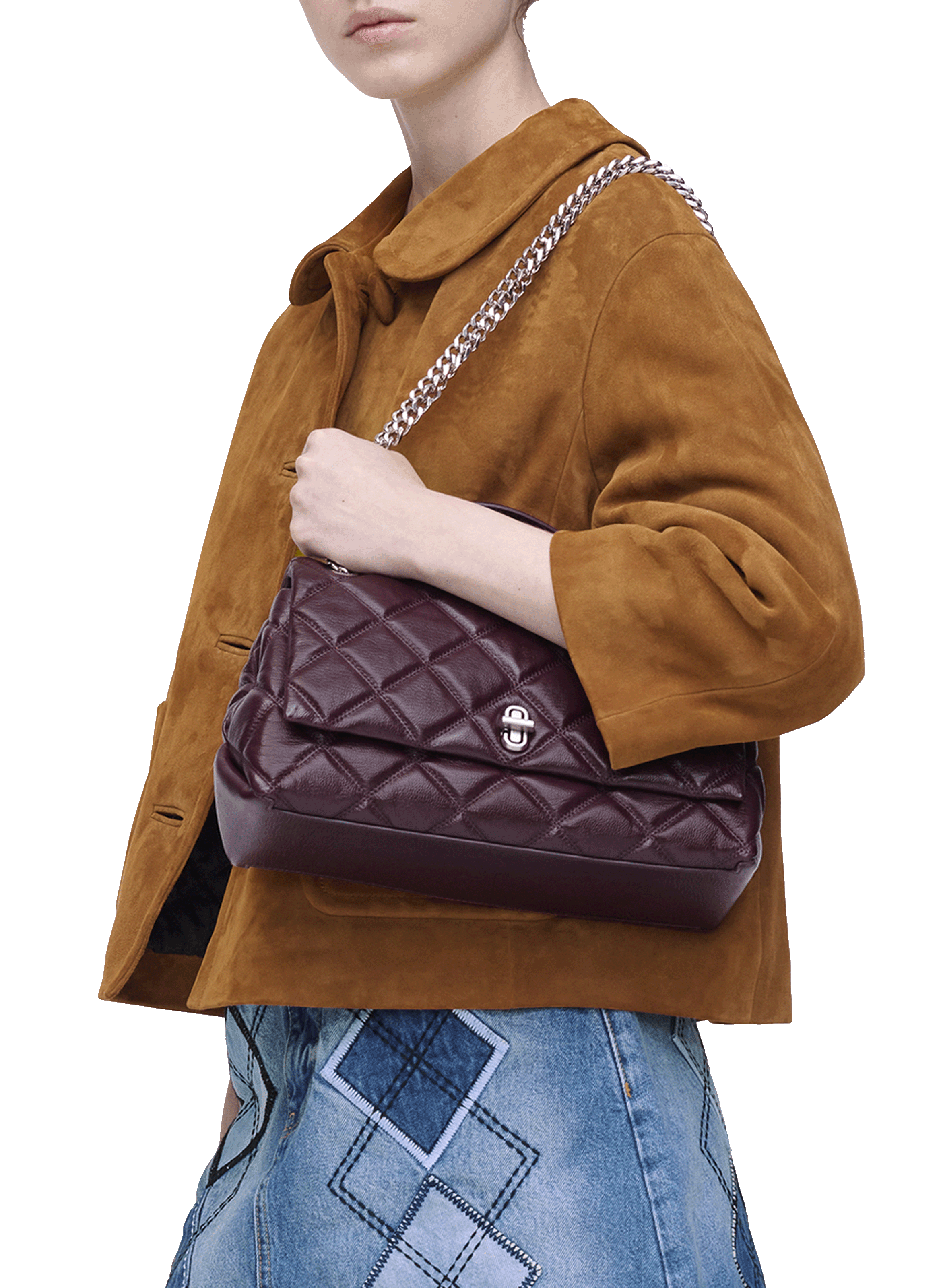 Sac à main Le Quilted Dual Convertible Shoulder Bag MARC JACOBS Rouge