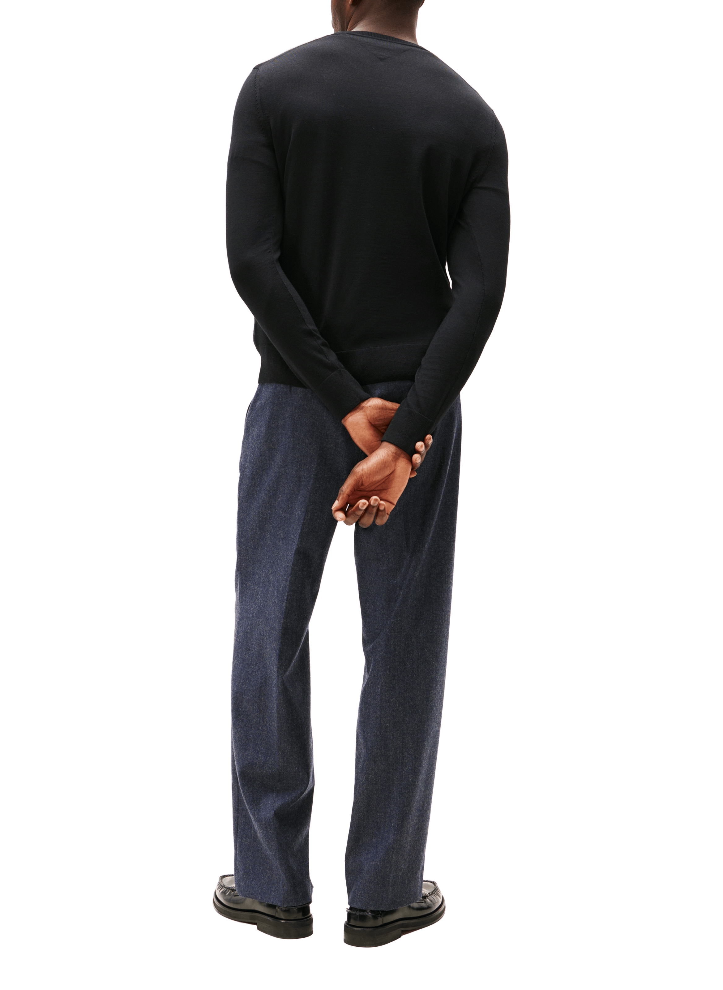 Round neck wool sweater TOMMY HILFIGER Black