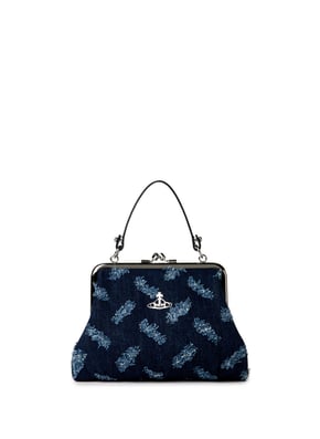 Shoulder bag in distressed denim cotton VIVIENNE WESTWOOD Shoulder bag in distressed denim cotton VIVIENNE WESTWOOD