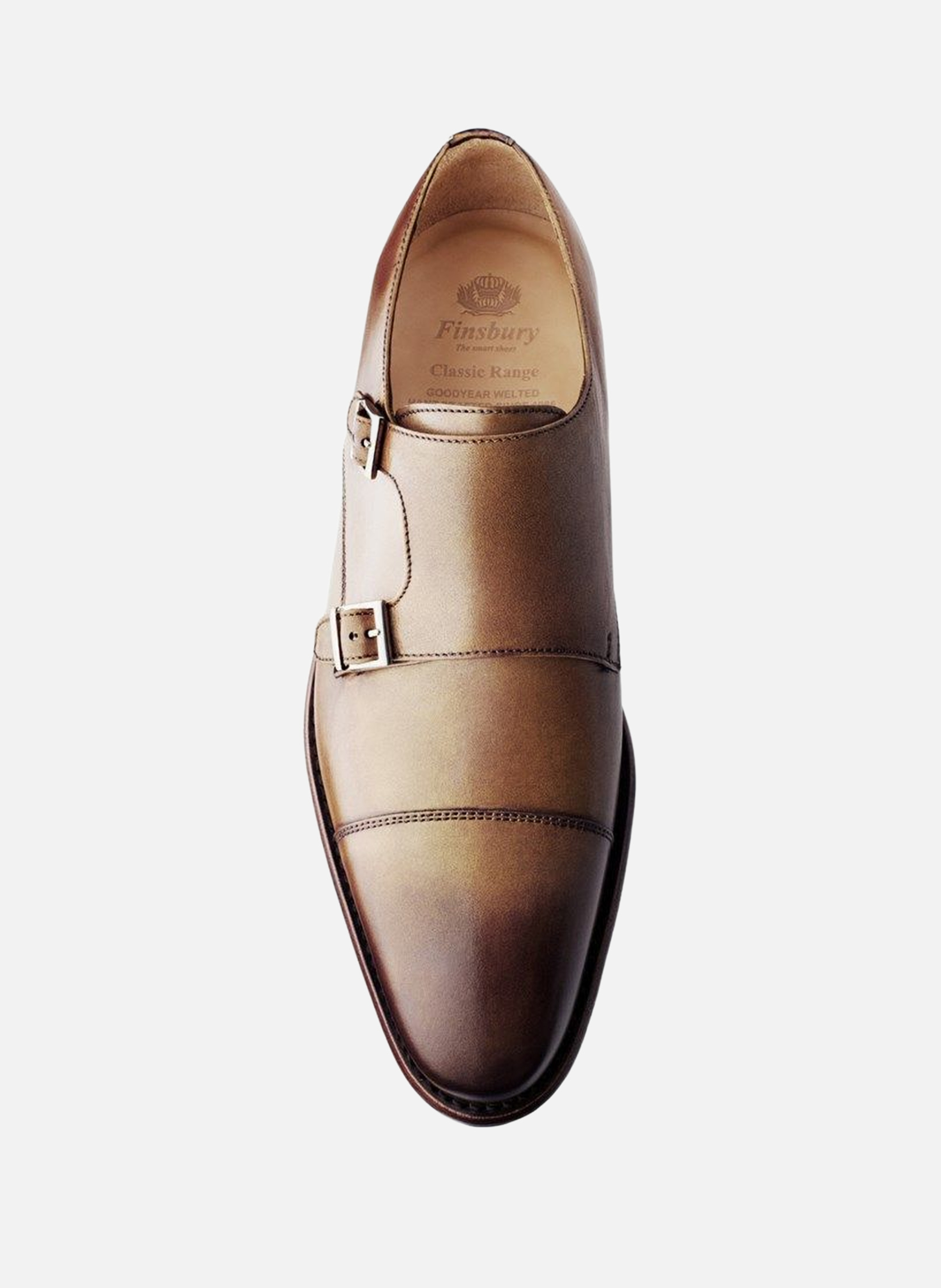 Chaussure monk en cuir cambridge FINSBURY Marron