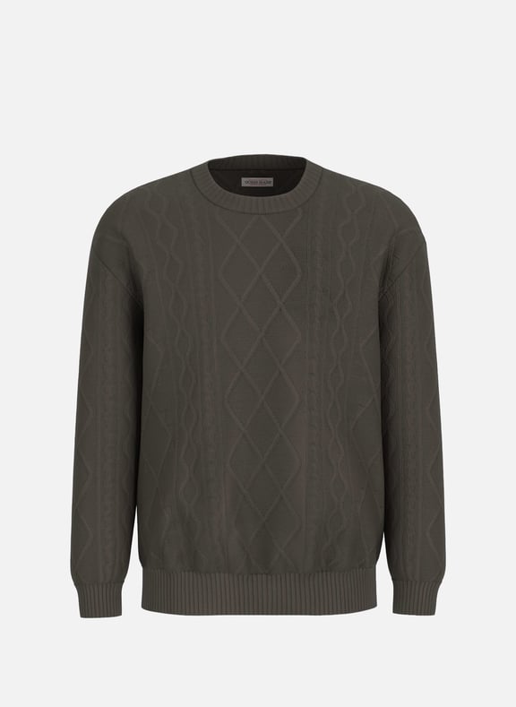 Pull en coton mélangé Marron by GUESS GUESS Pull en coton mélangé Marron