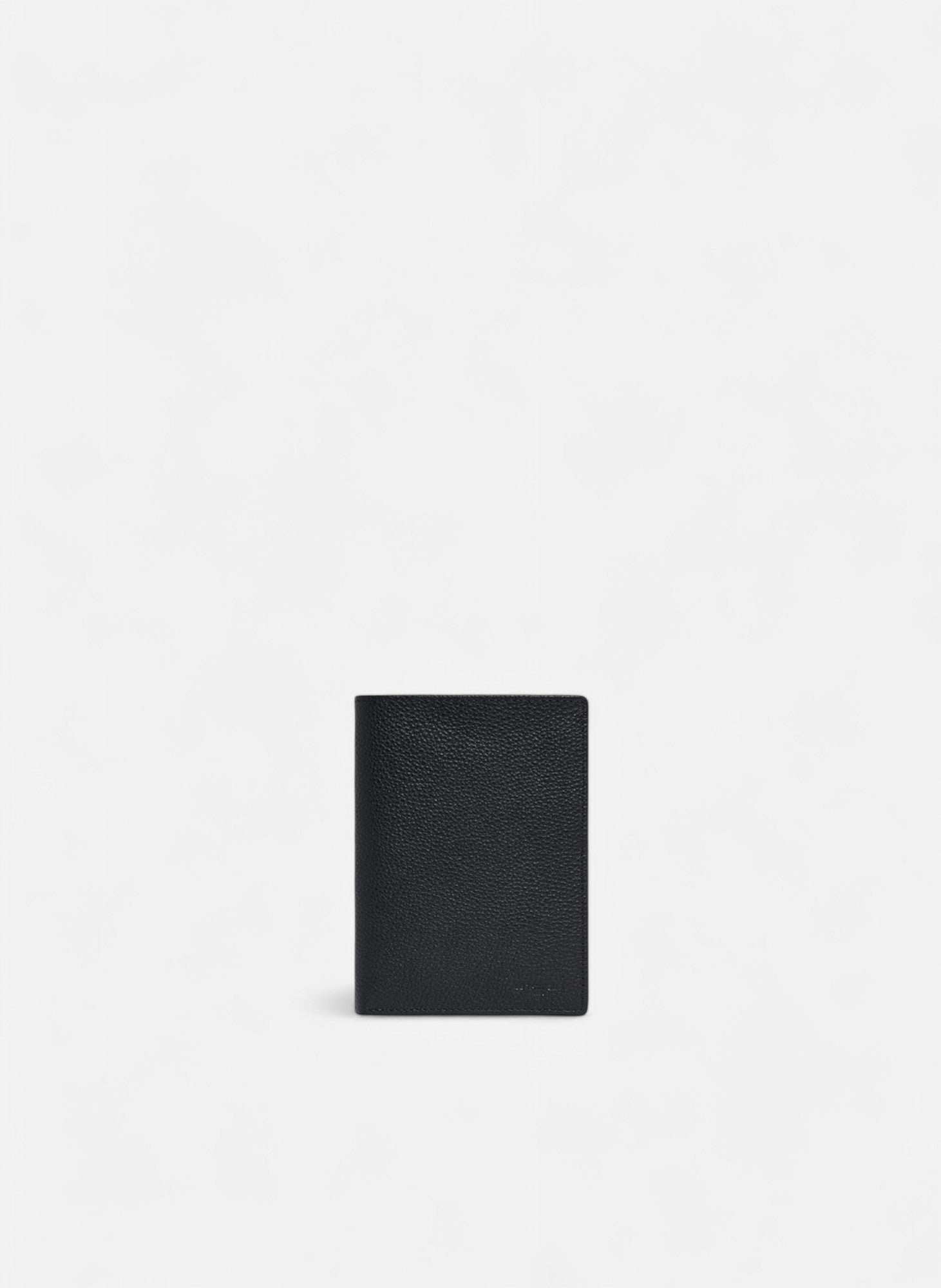 Grand portefeuille zippé charles en cuir grainé LE TANNEUR Noir