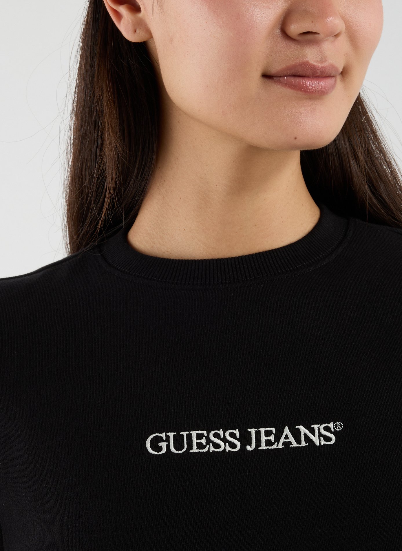 Cotton sweatshirt GUESS Black