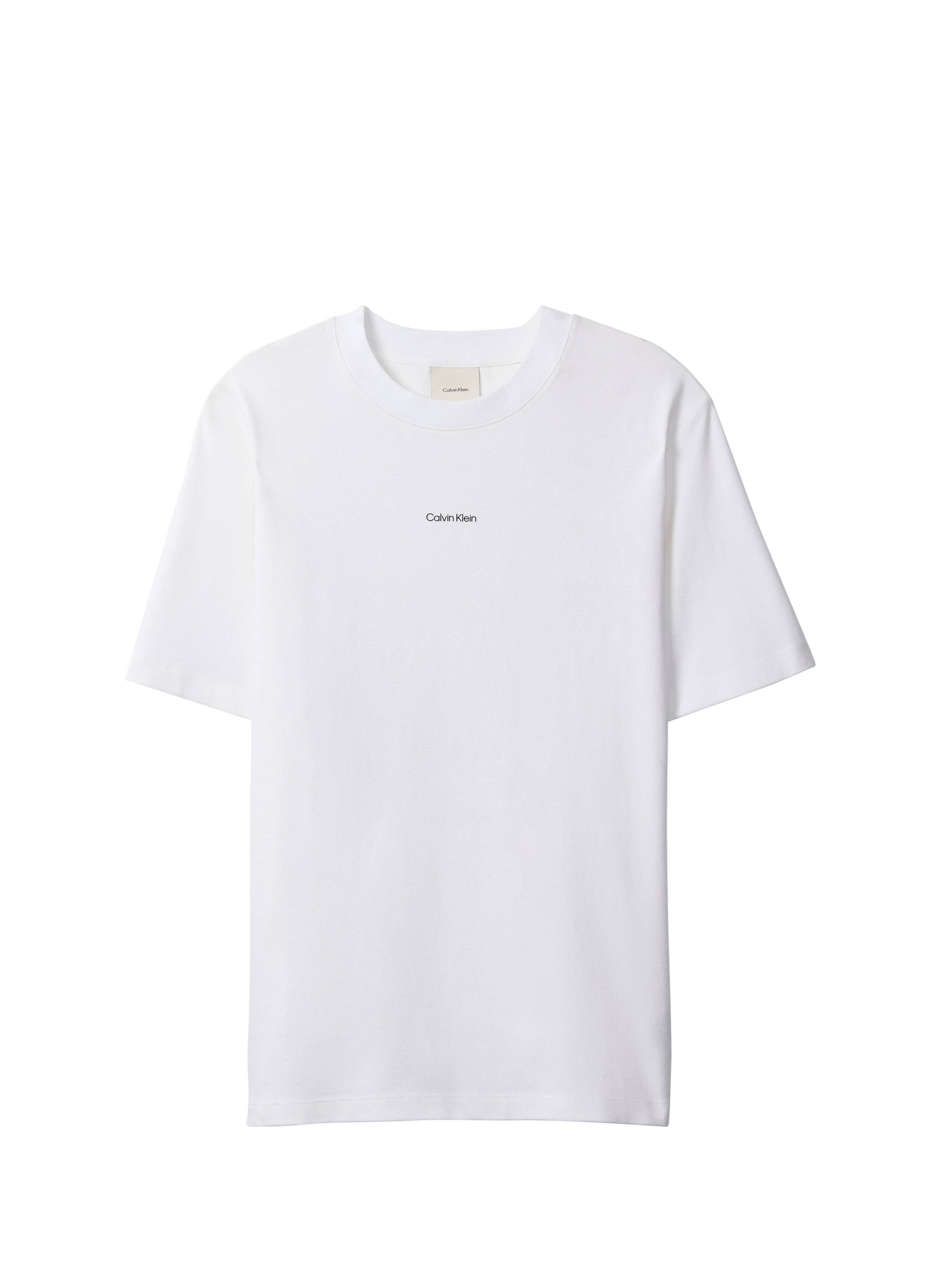 T-shirt à col rond en coton mélangé CALVIN KLEIN Blanc