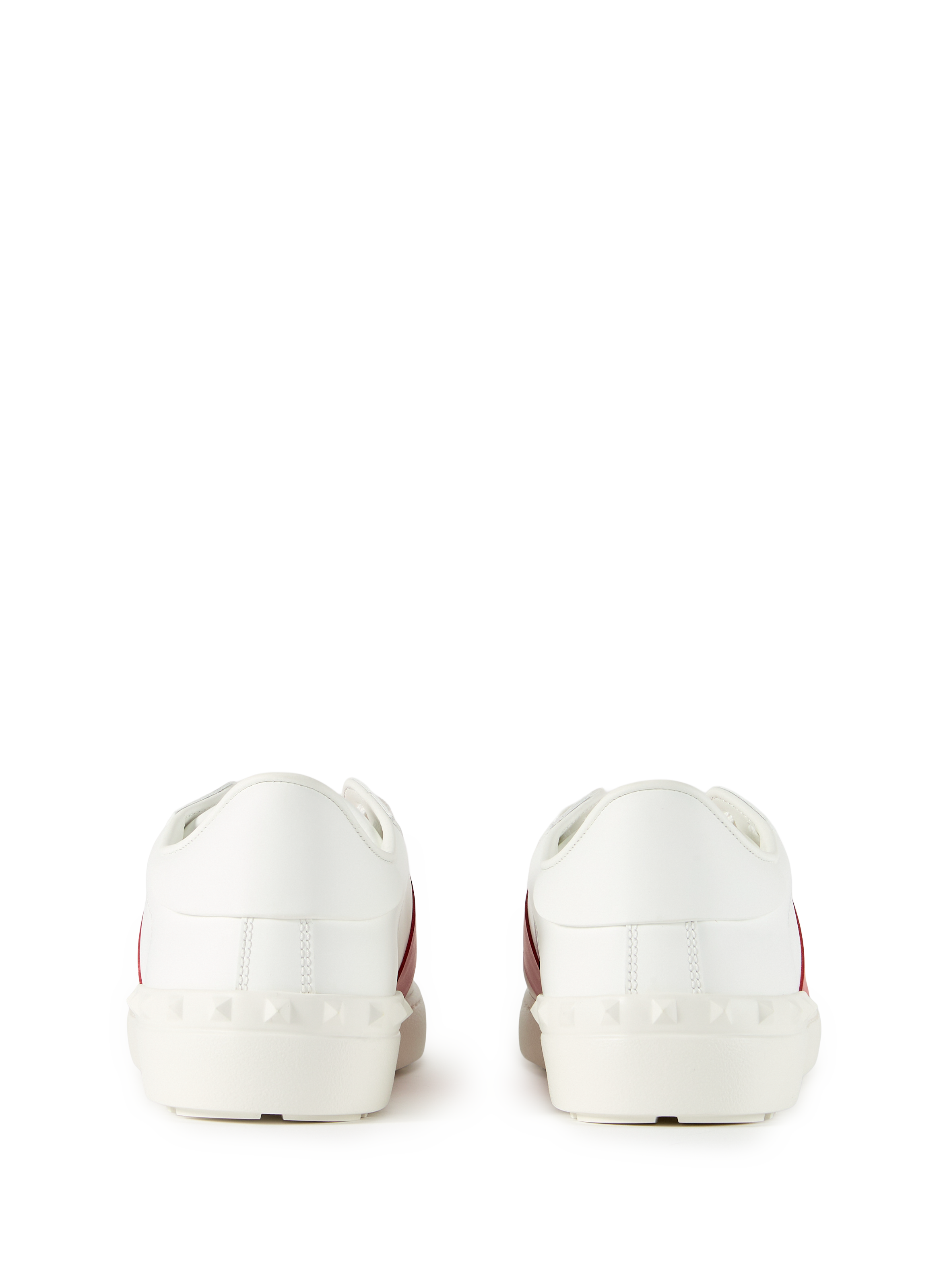 Baskets crantées en cuir VALENTINO Blanc