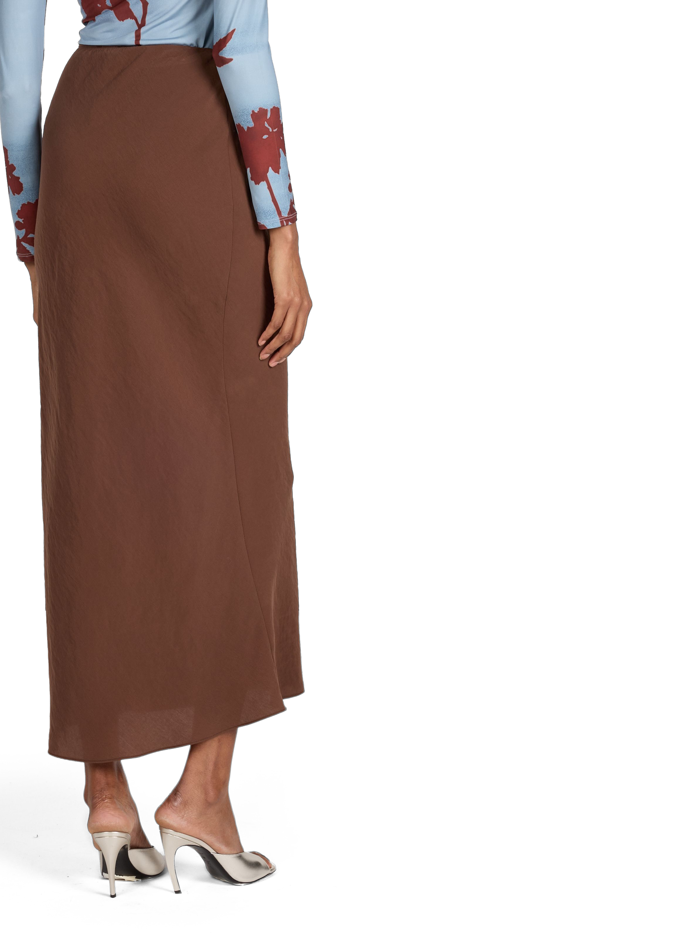 Tsisa Midi Skirt TOPSHOP Brown