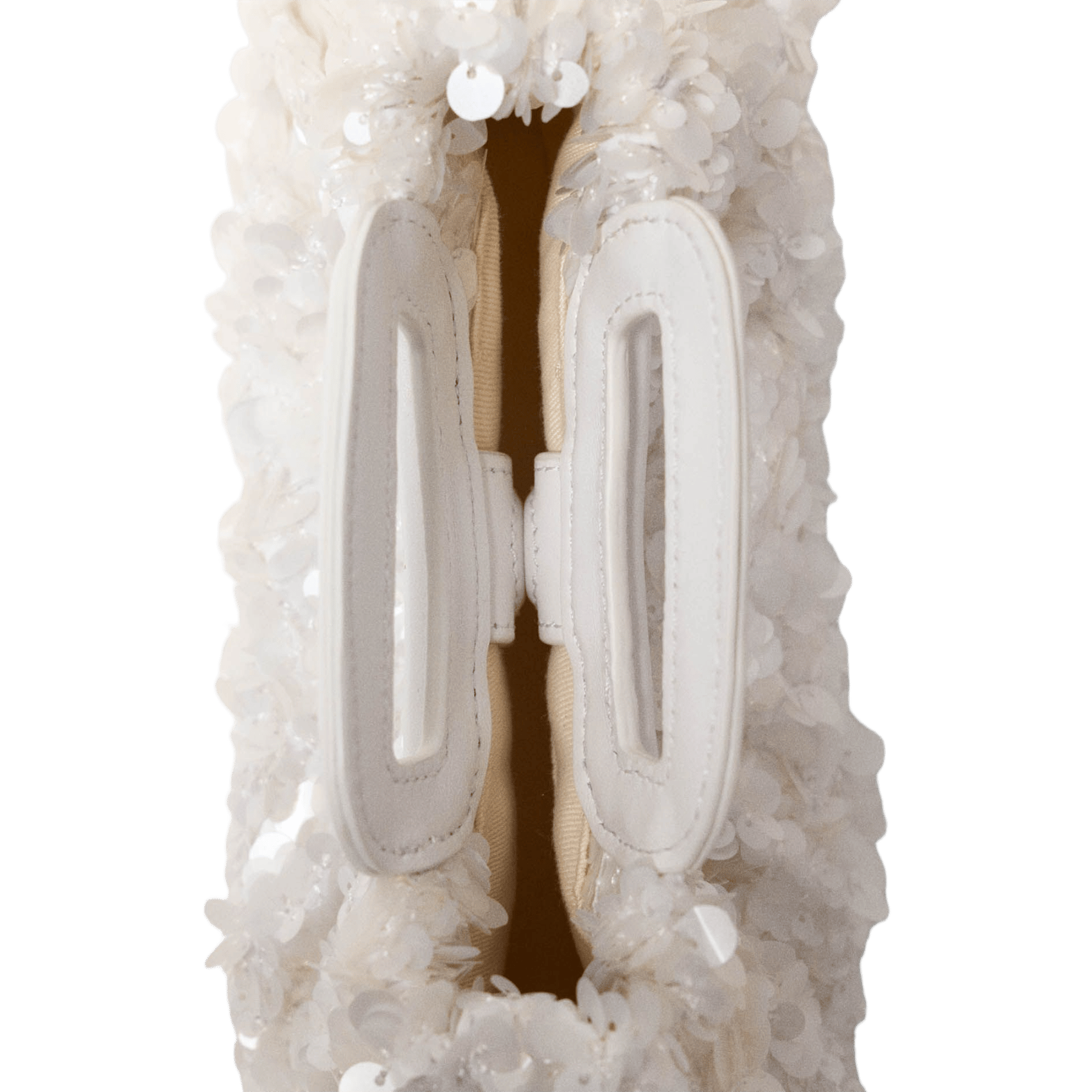 Sac bandoulière à sequins MAJE Blanc