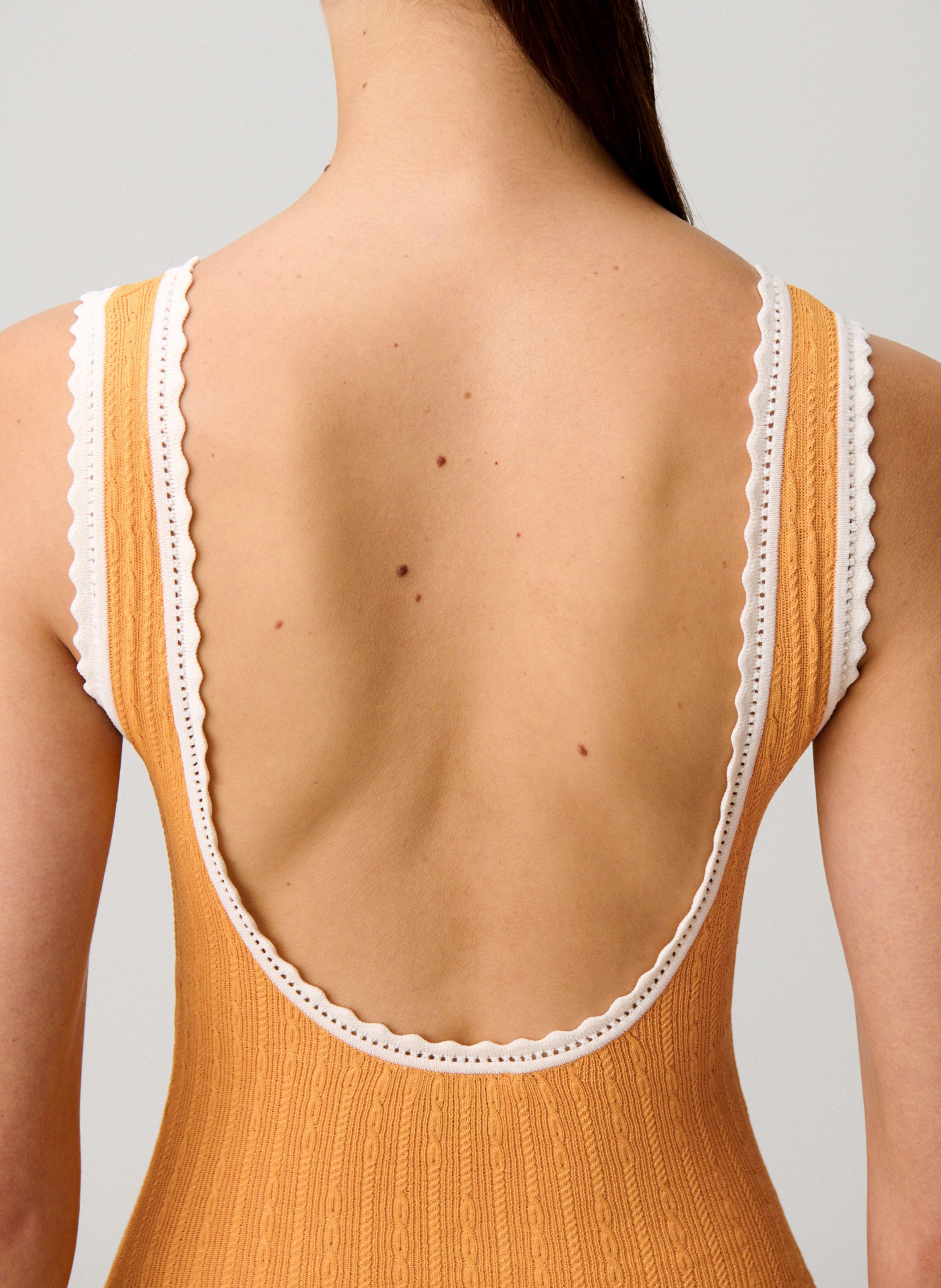 Robe longue col rond en maille CLAUDIE PIERLOT Orange