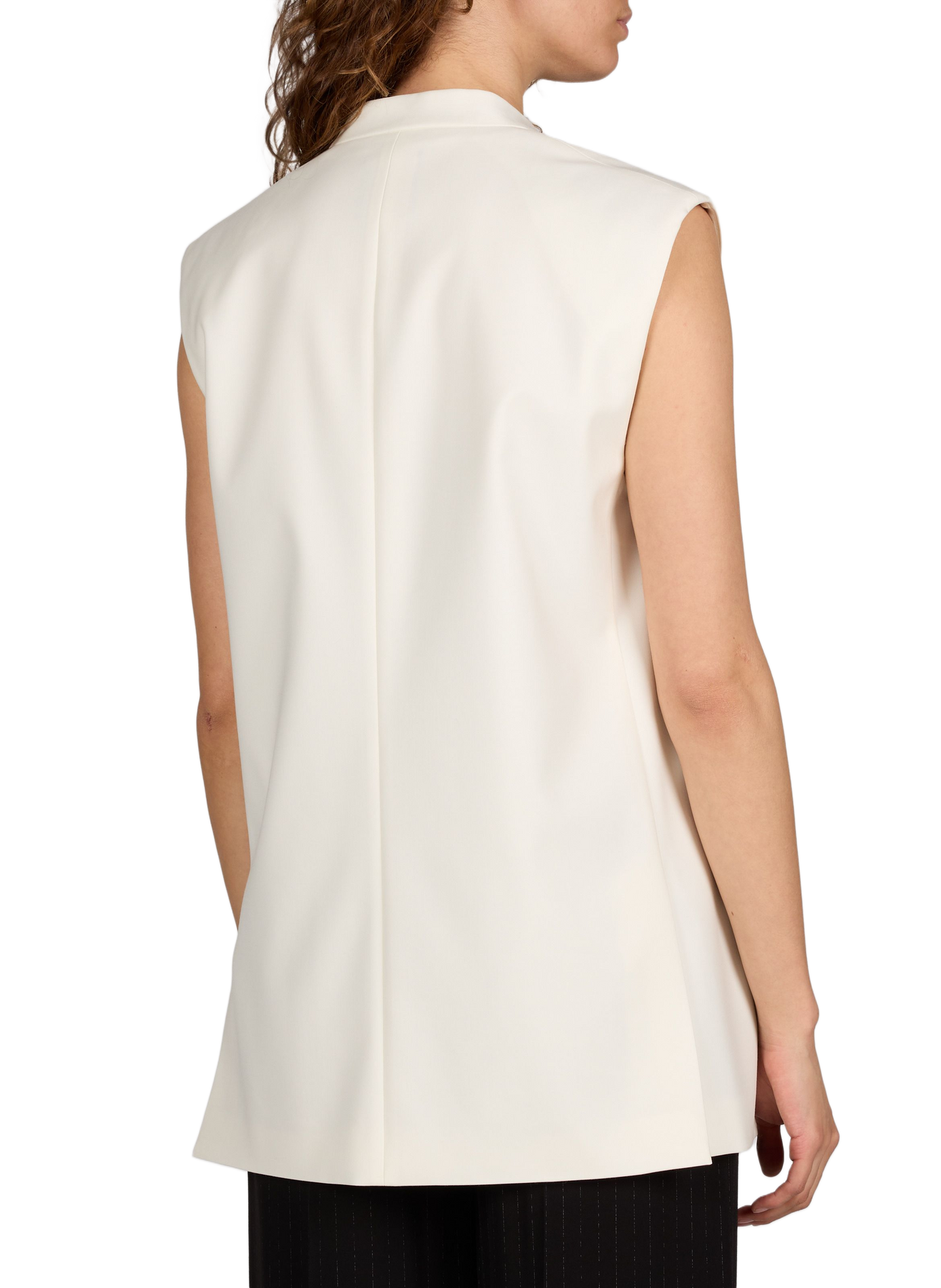 Blazer sans manches décontracté en laine mélangée BOSS Beige