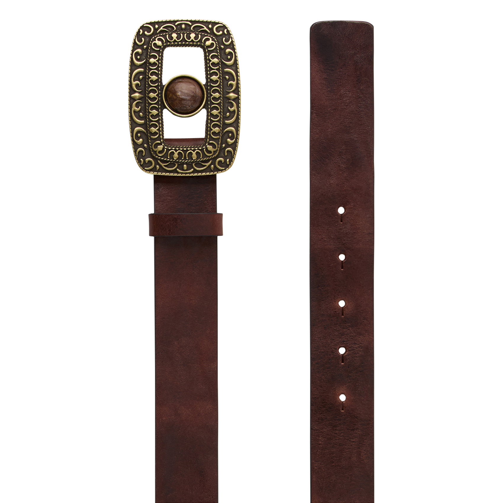 Ceinture en cuir boni BA&SH Marron