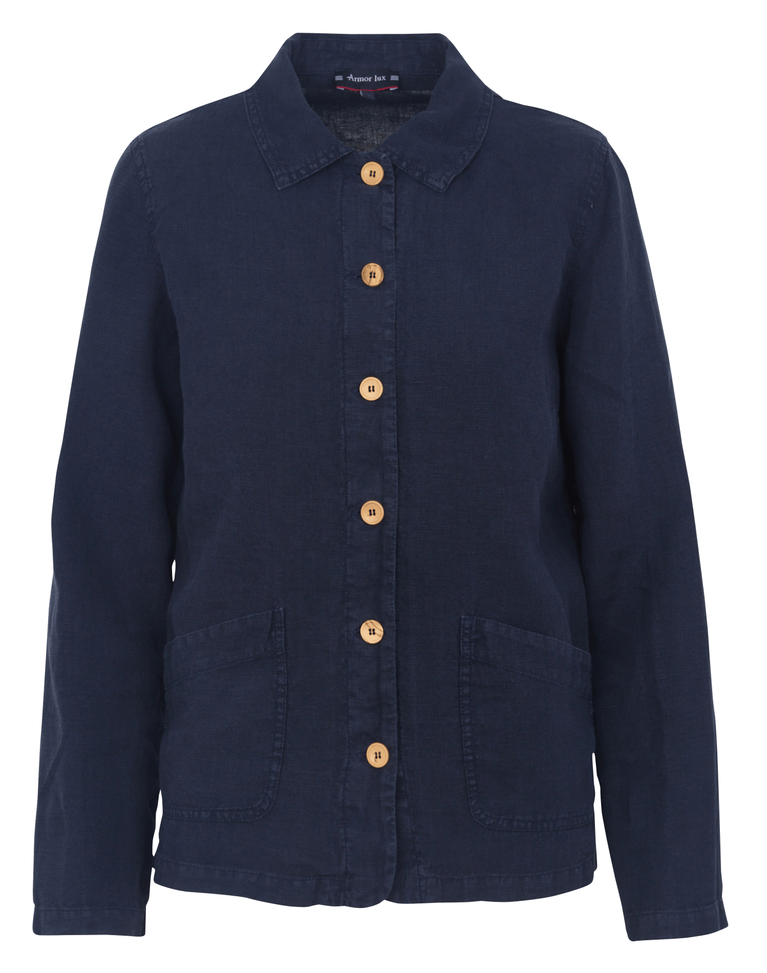 Chemise droite en lin ARMOR-LUX Bleu