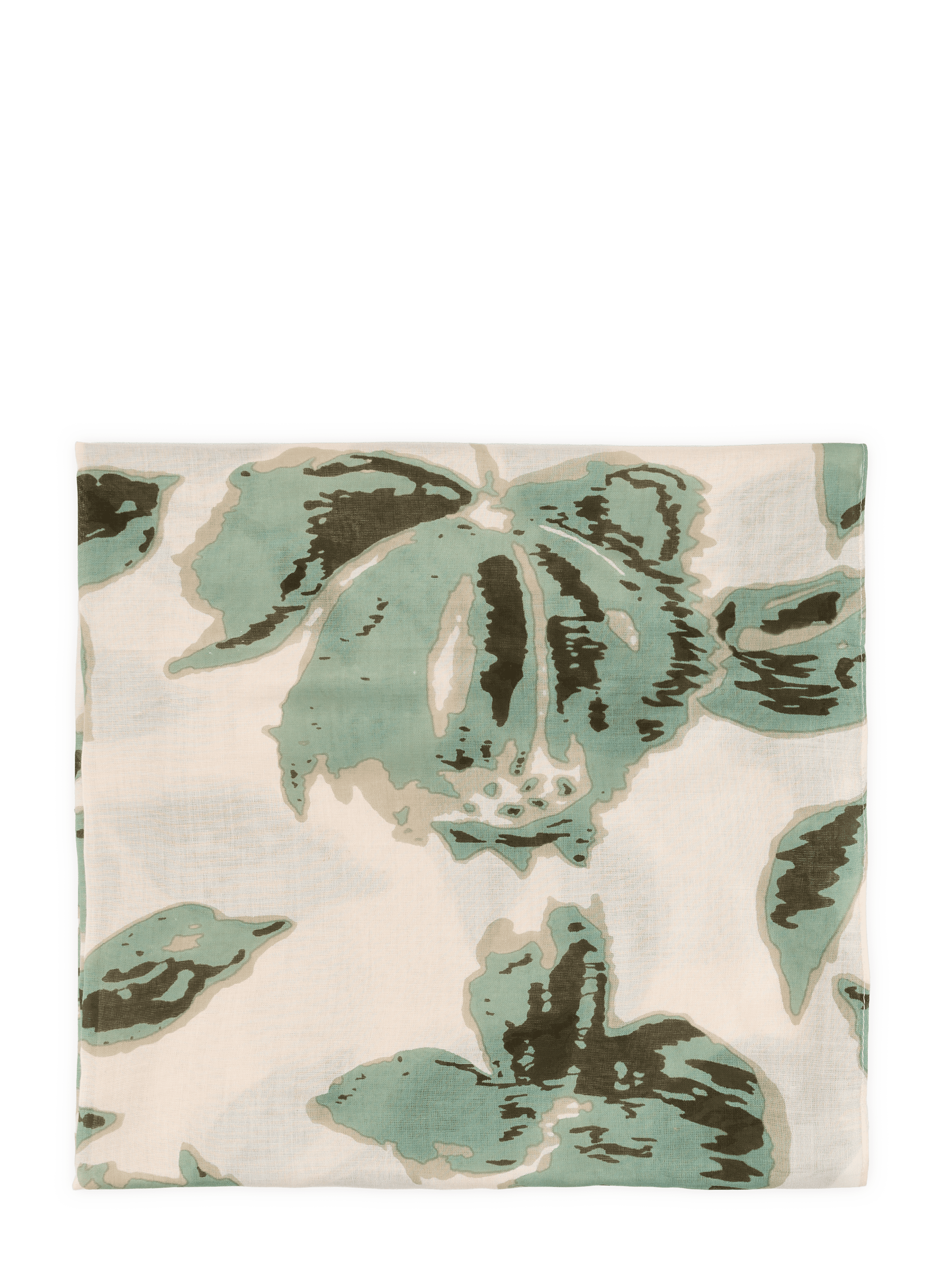 Etole voile imprimée fleurs AU PRINTEMPS PARIS Vert