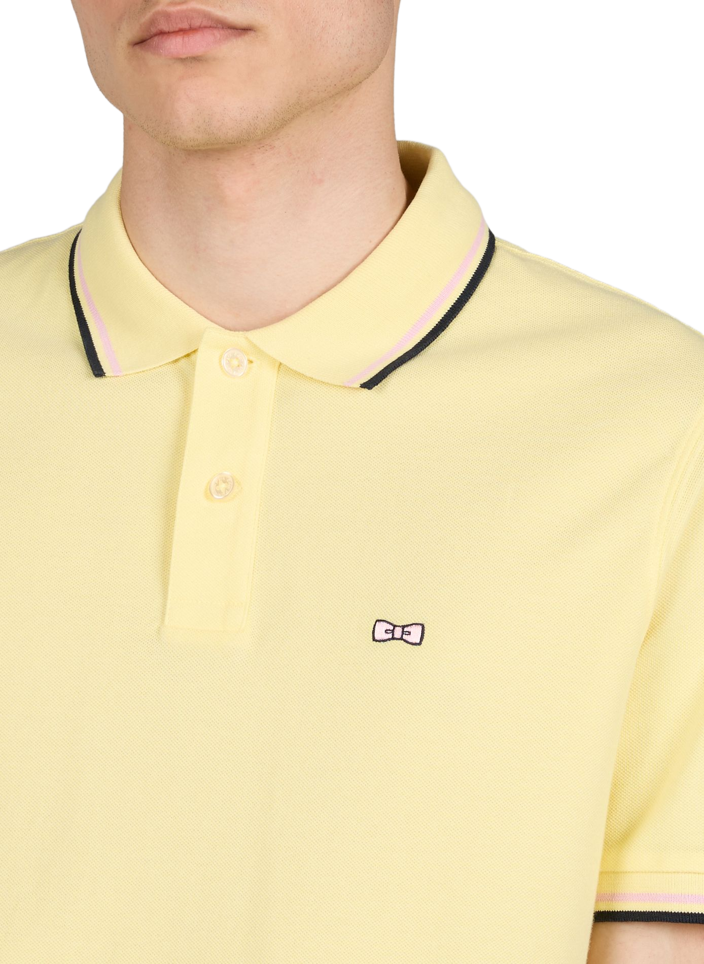 Polo à manches courtes en coton EDEN PARK Jaune