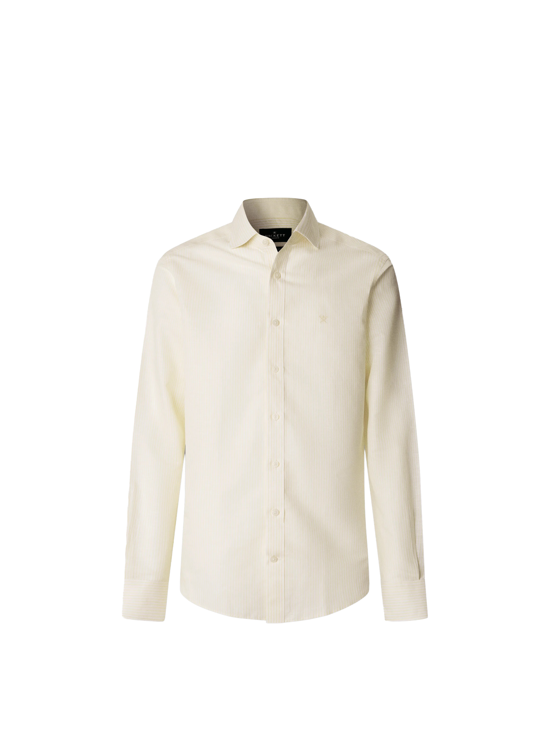 Striped linen shirt HACKETT Yellow