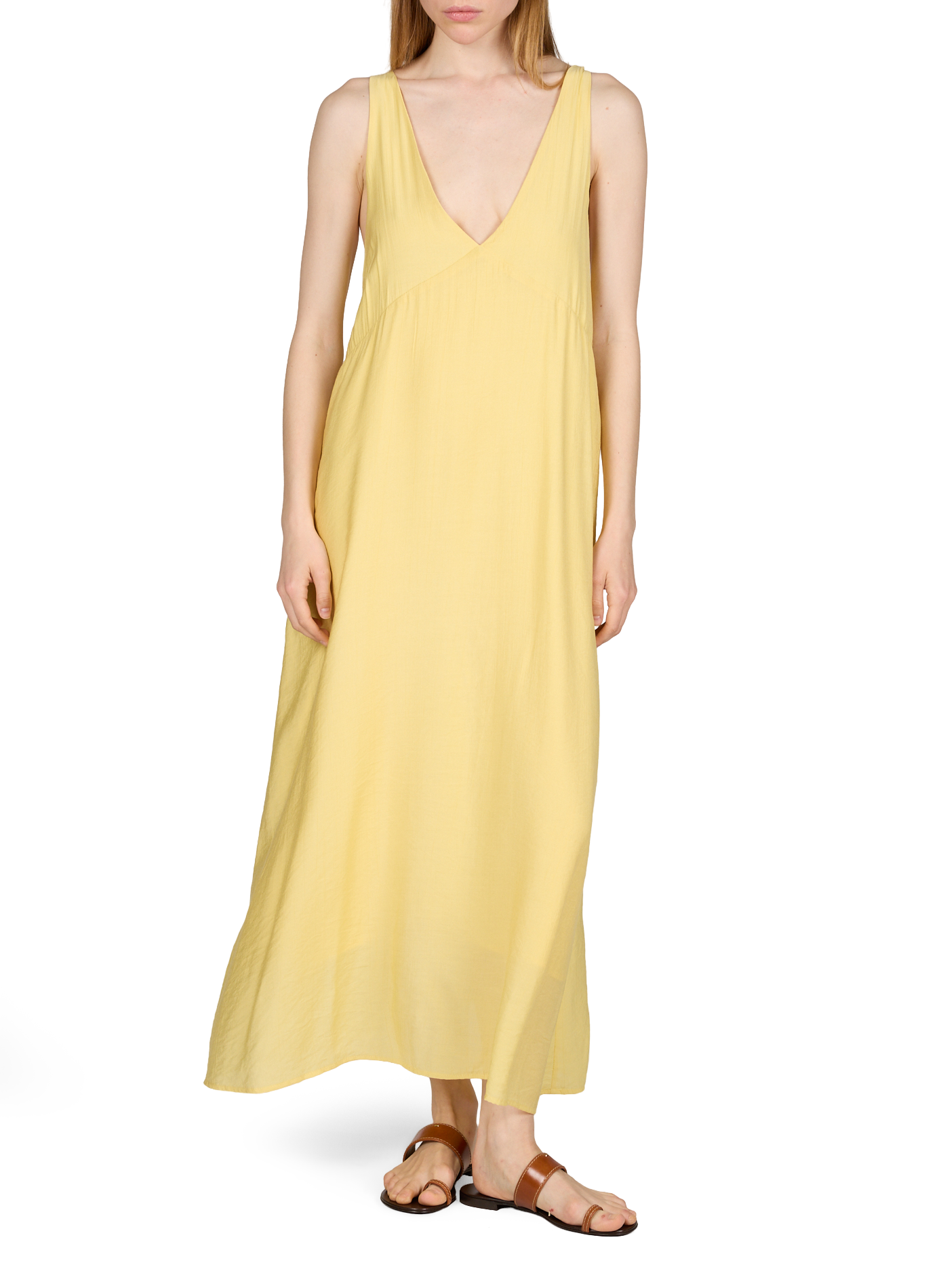 Sleeveless Floresia long dress ARTLOVE Yellow