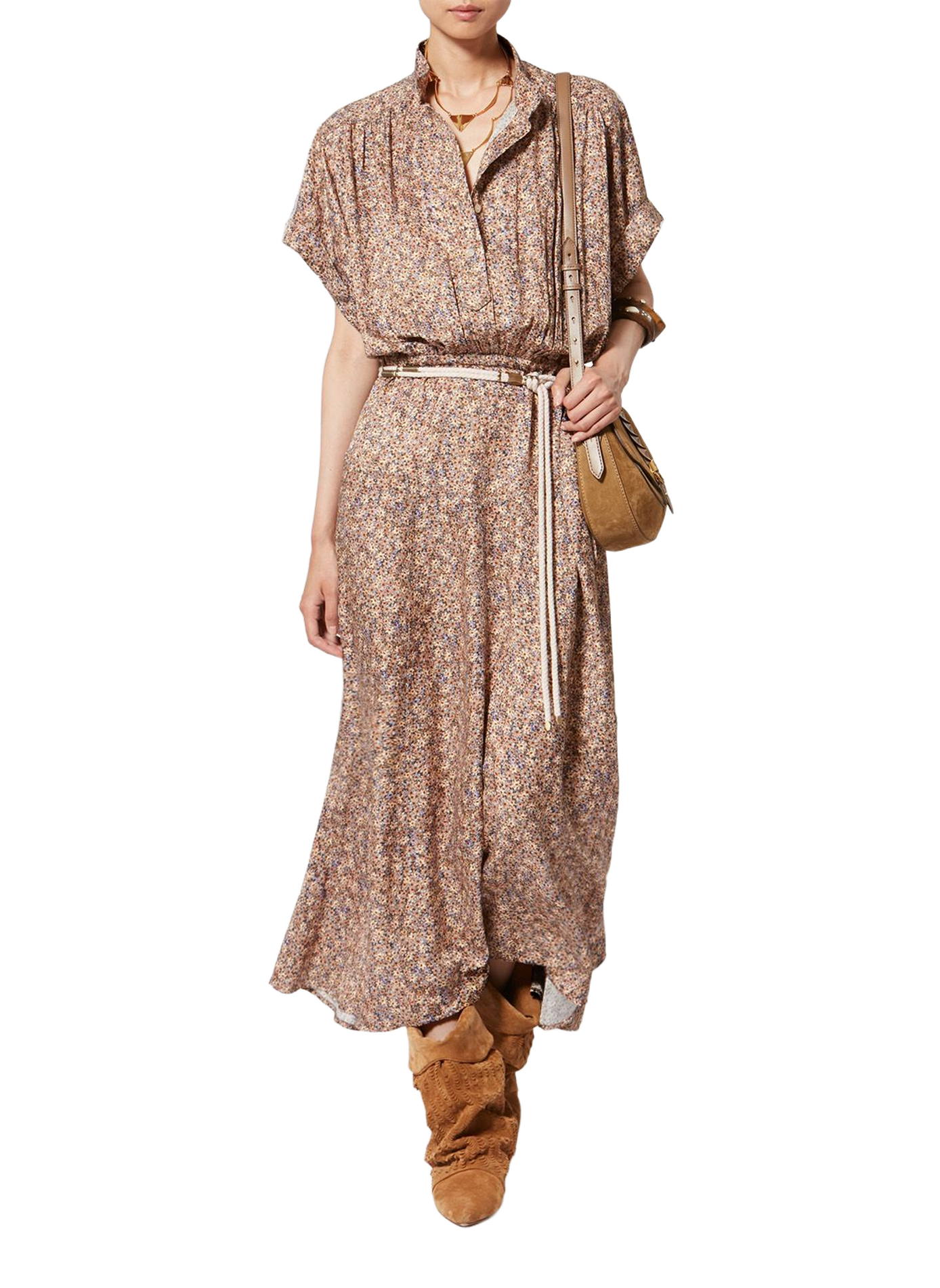 Ansley long floral jacquard dress ISABEL MARANT White