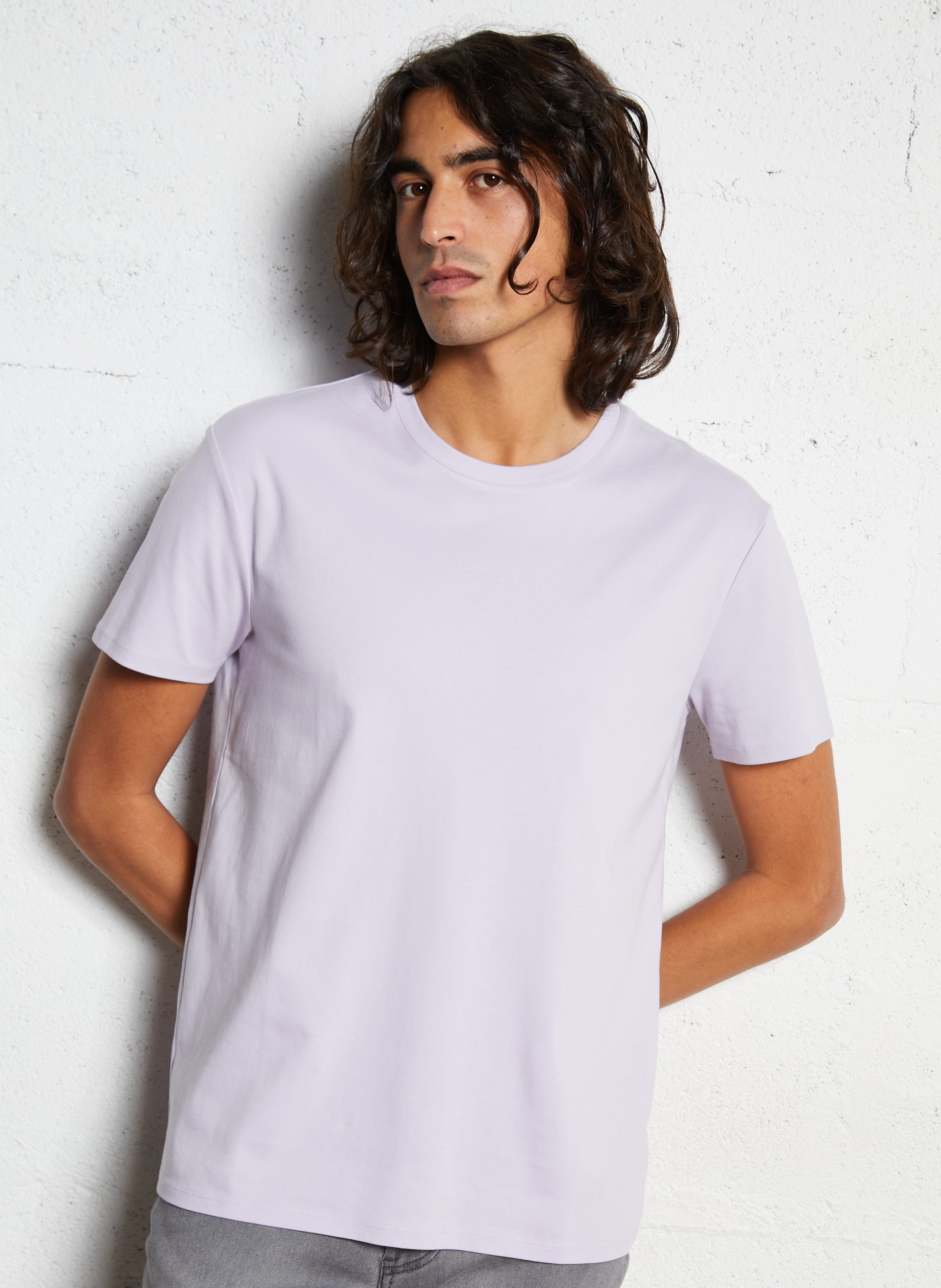 Tee-shirt col rond en coton IKKS Violet
