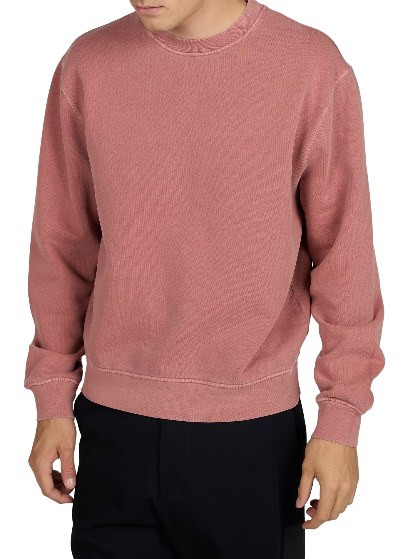 Sweatshirt droit à logo en coton A.P.C. Rose