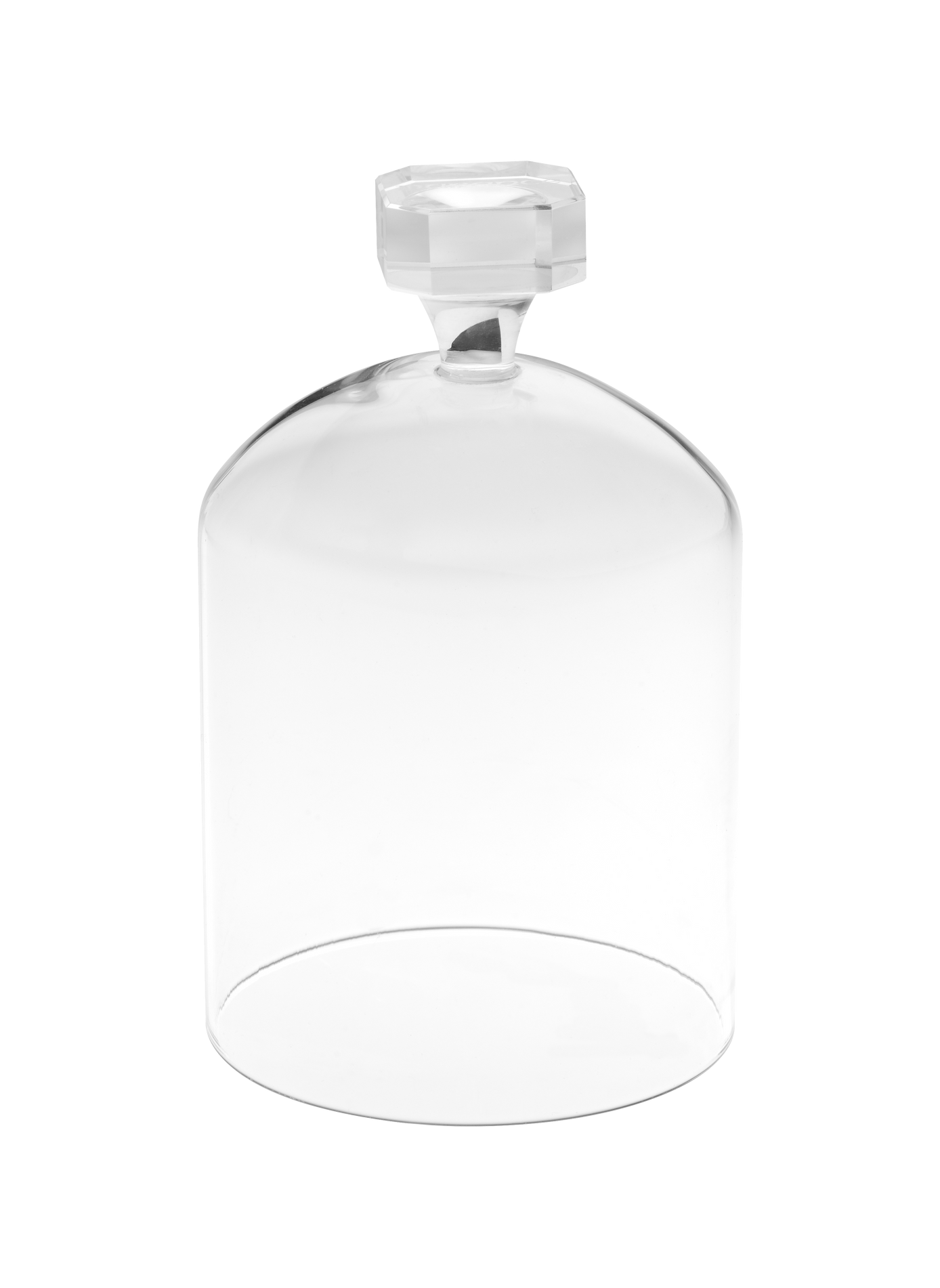 Glass candle bell. DURANCE Transparent