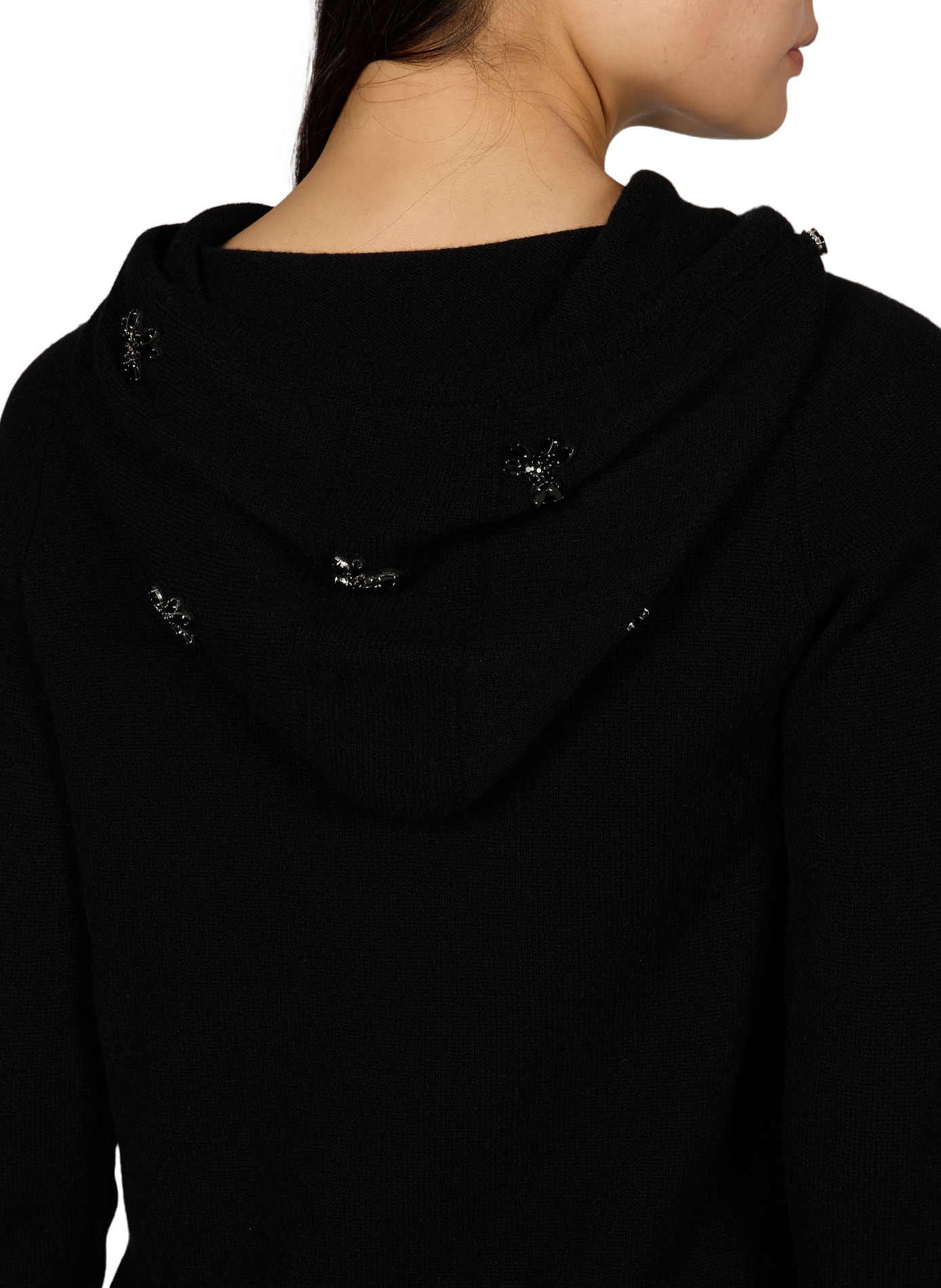Cashmere Hooded Sweater SIMONE ROCHA Black