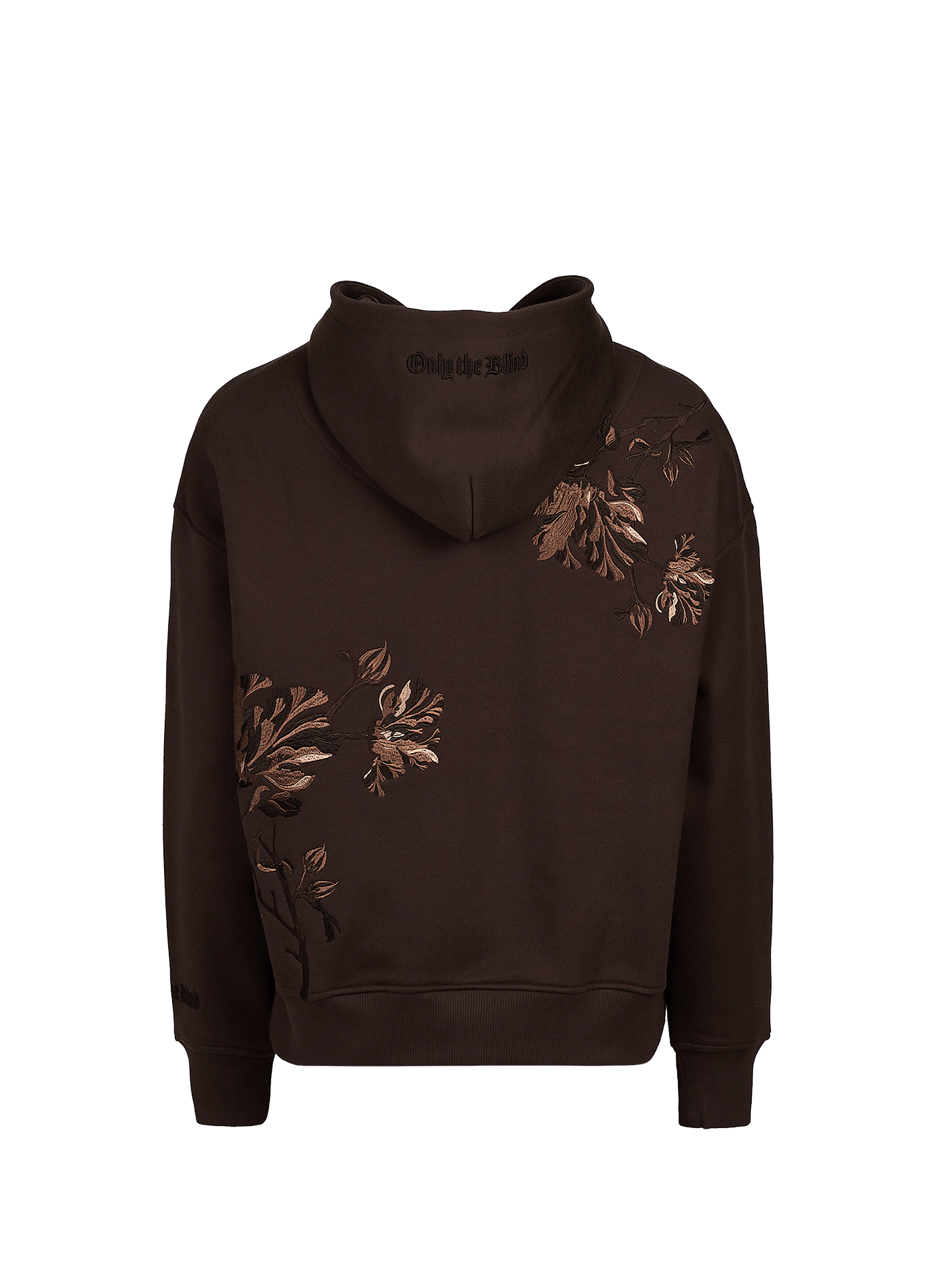 Oversized sweatshirt with embroidered details in cotton ONLY THE BLIND Brown