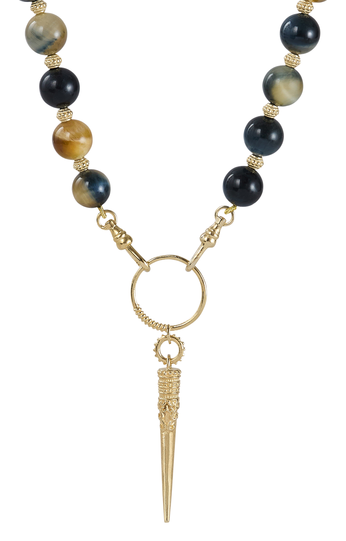 Ketting met parels in het zwart BA&SH Goud