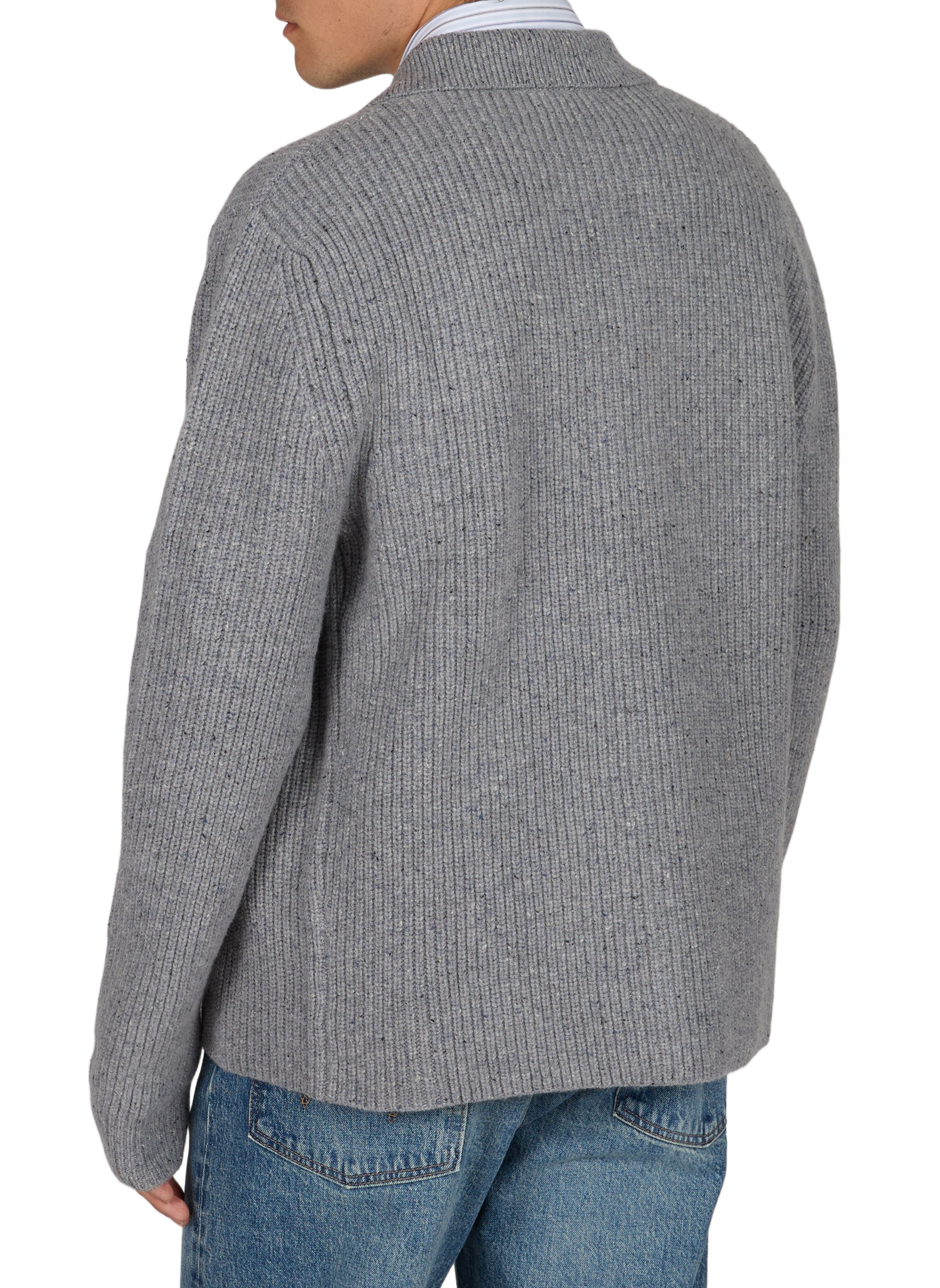 Weiter, melierter Wollcardigan MAISON LABICHE Grau