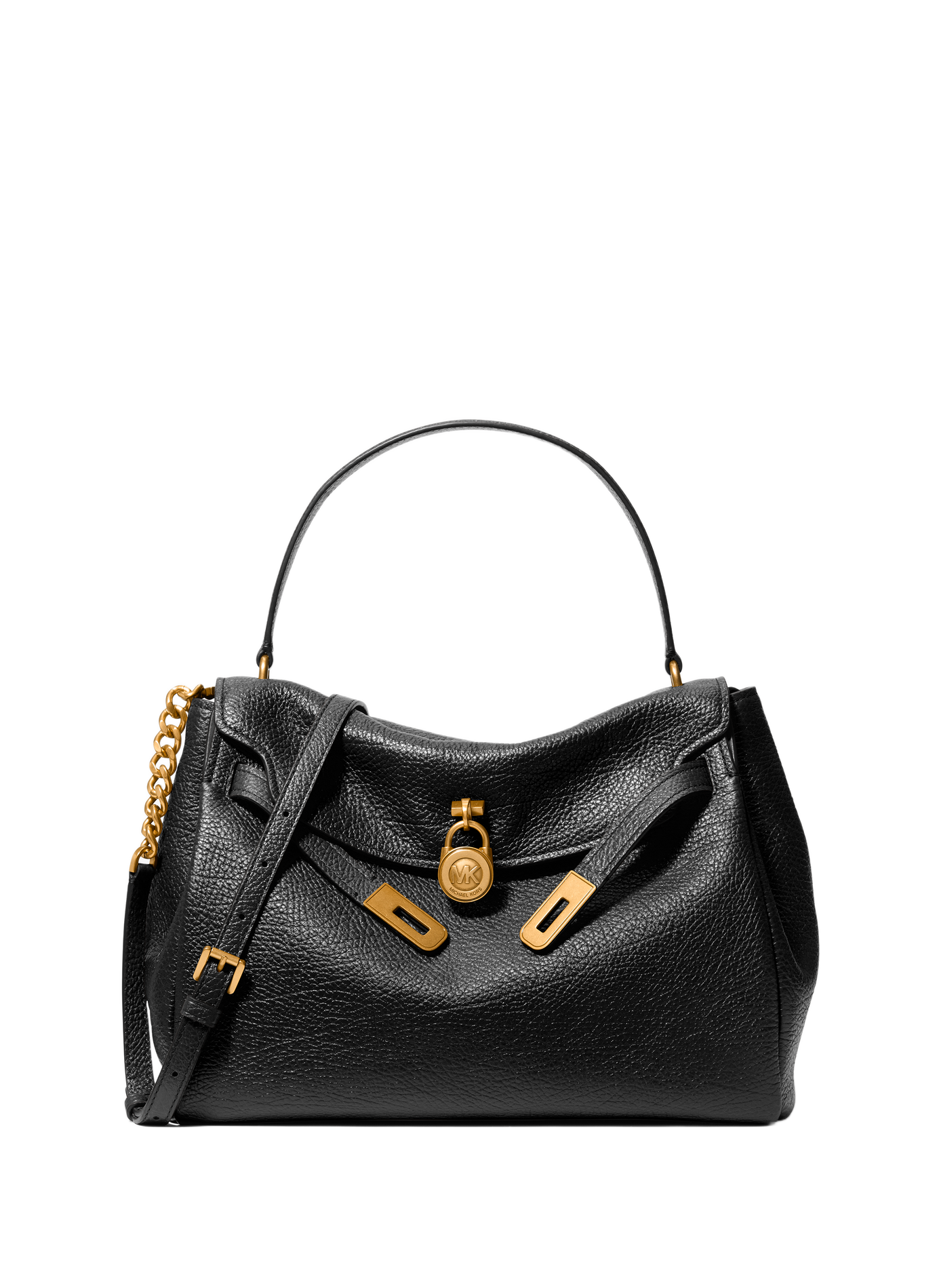 Grand sac à main Hamilton souple en cuir texturé MICHAEL KORS Schwarz