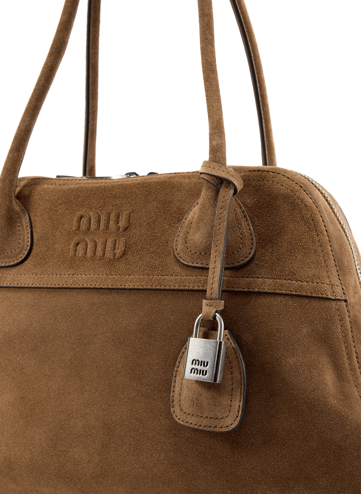 Vivant-tas van suèdeleer MIU MIU Bruin