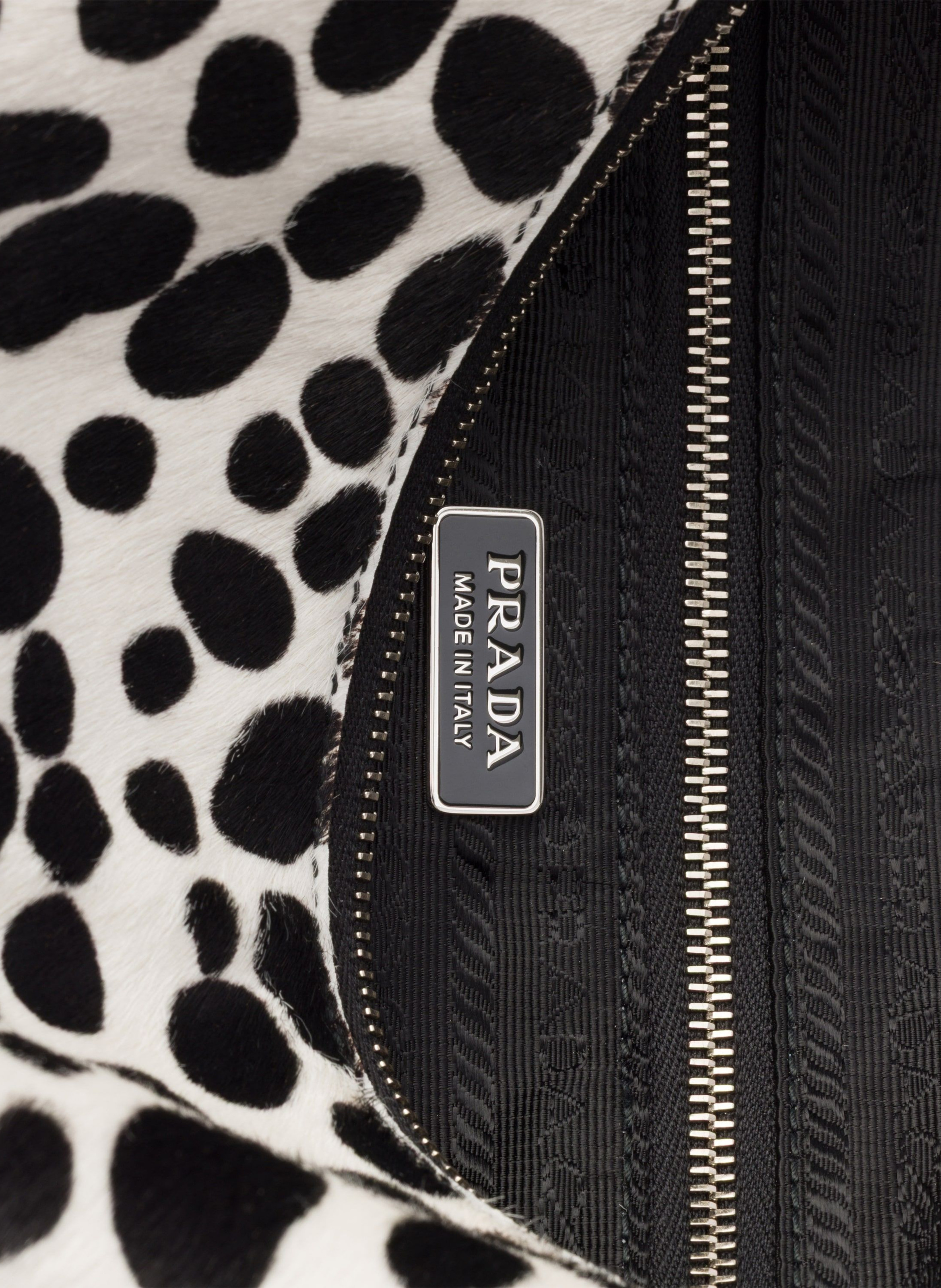 Petit sac à bandoulière en cuir de veau à imprimé PRADA Blanc