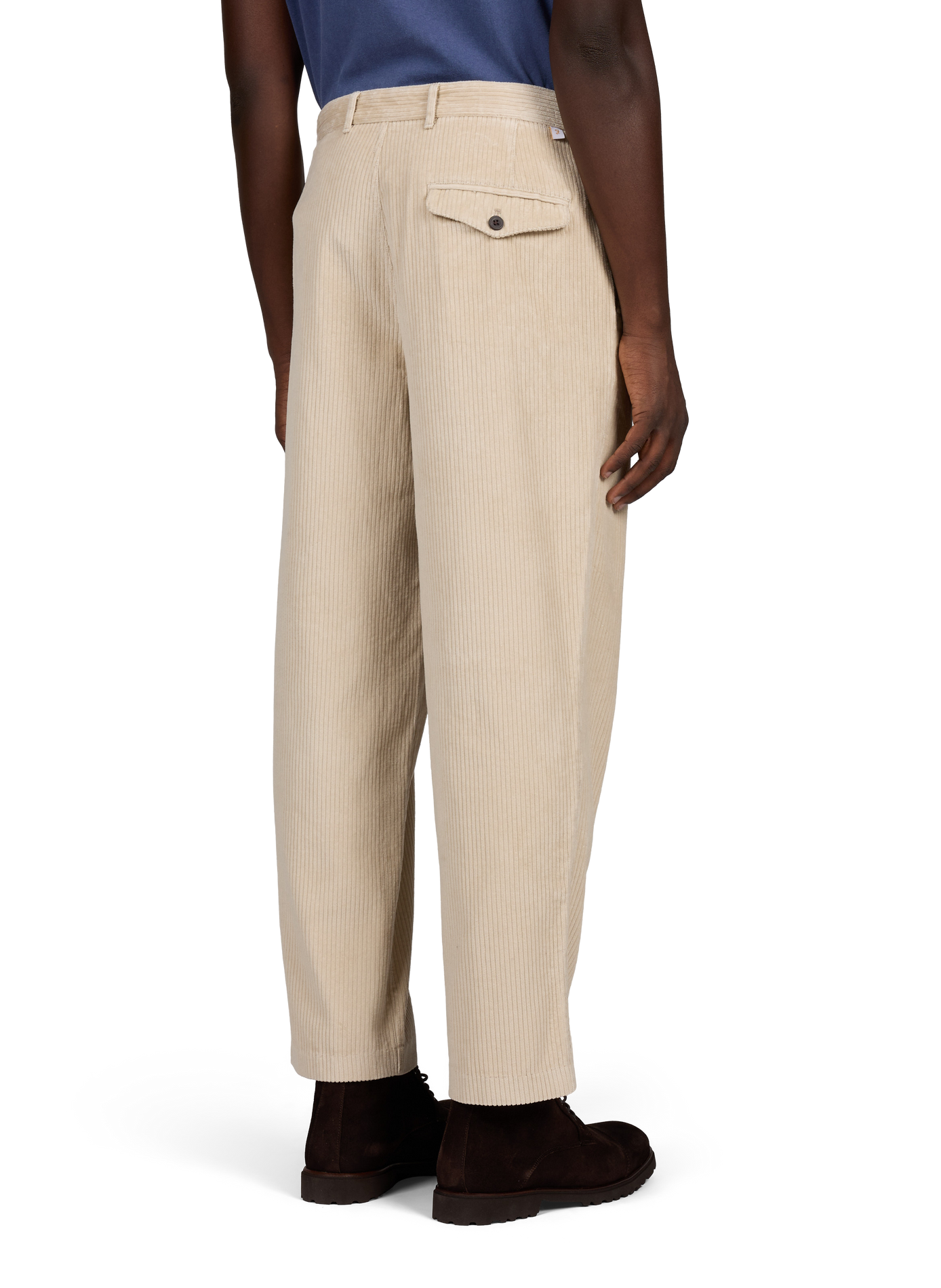 Straight corduroy cotton trousers FARAH Beige