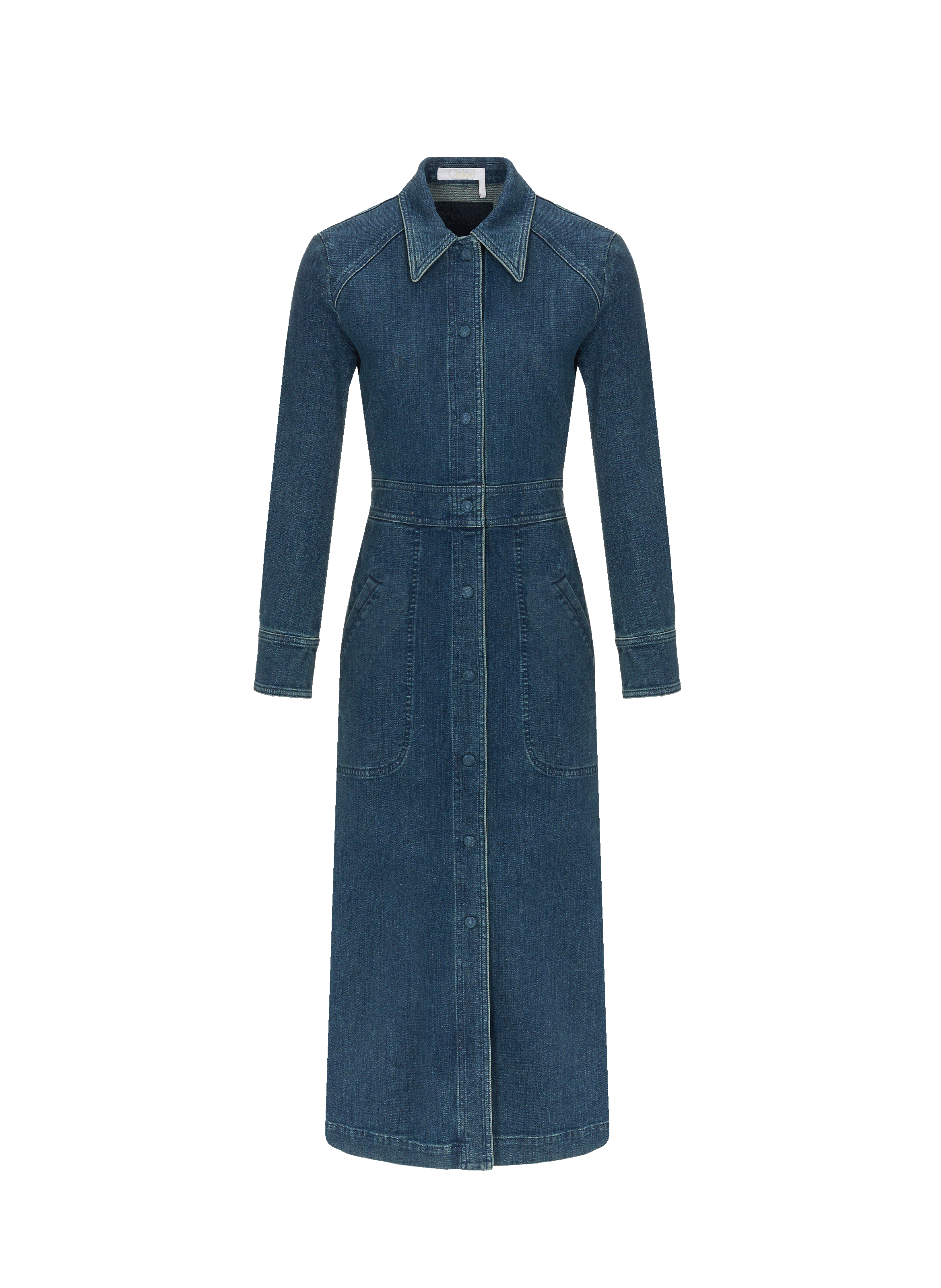 Robe à manches longues en denim