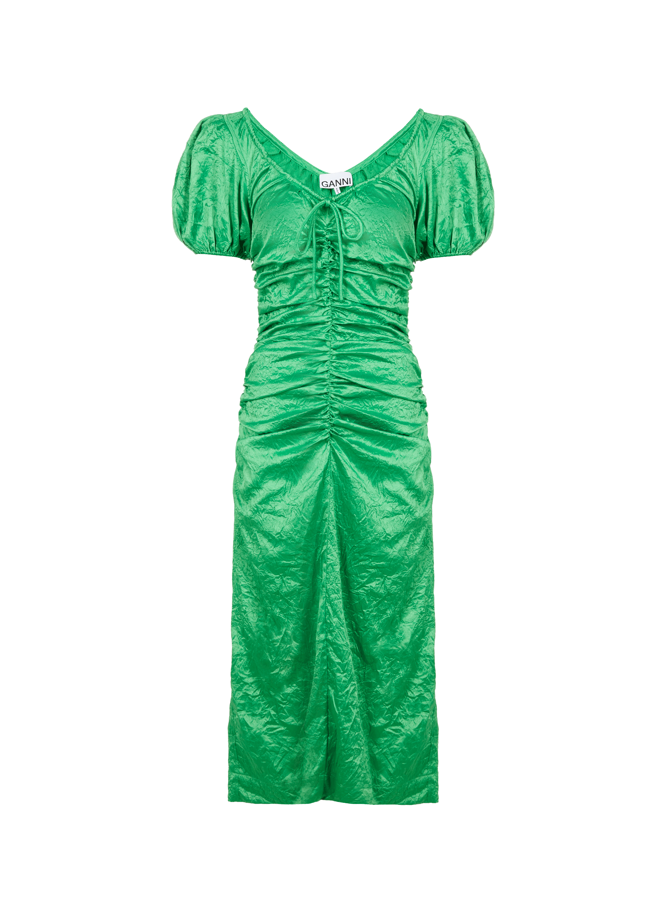 Robe midi satiné  GANNI Vert