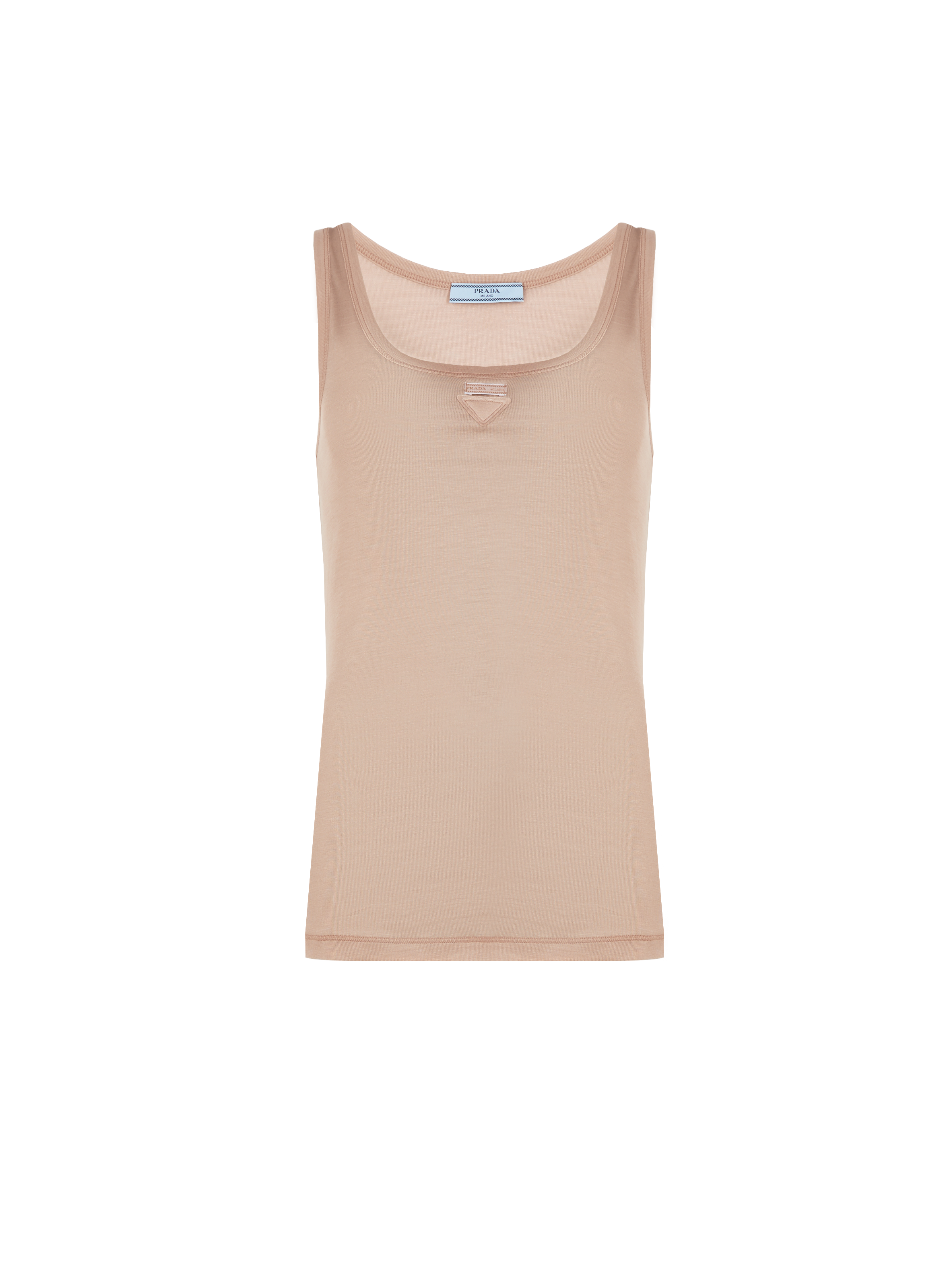 Débardeur en soie PRADA Beige