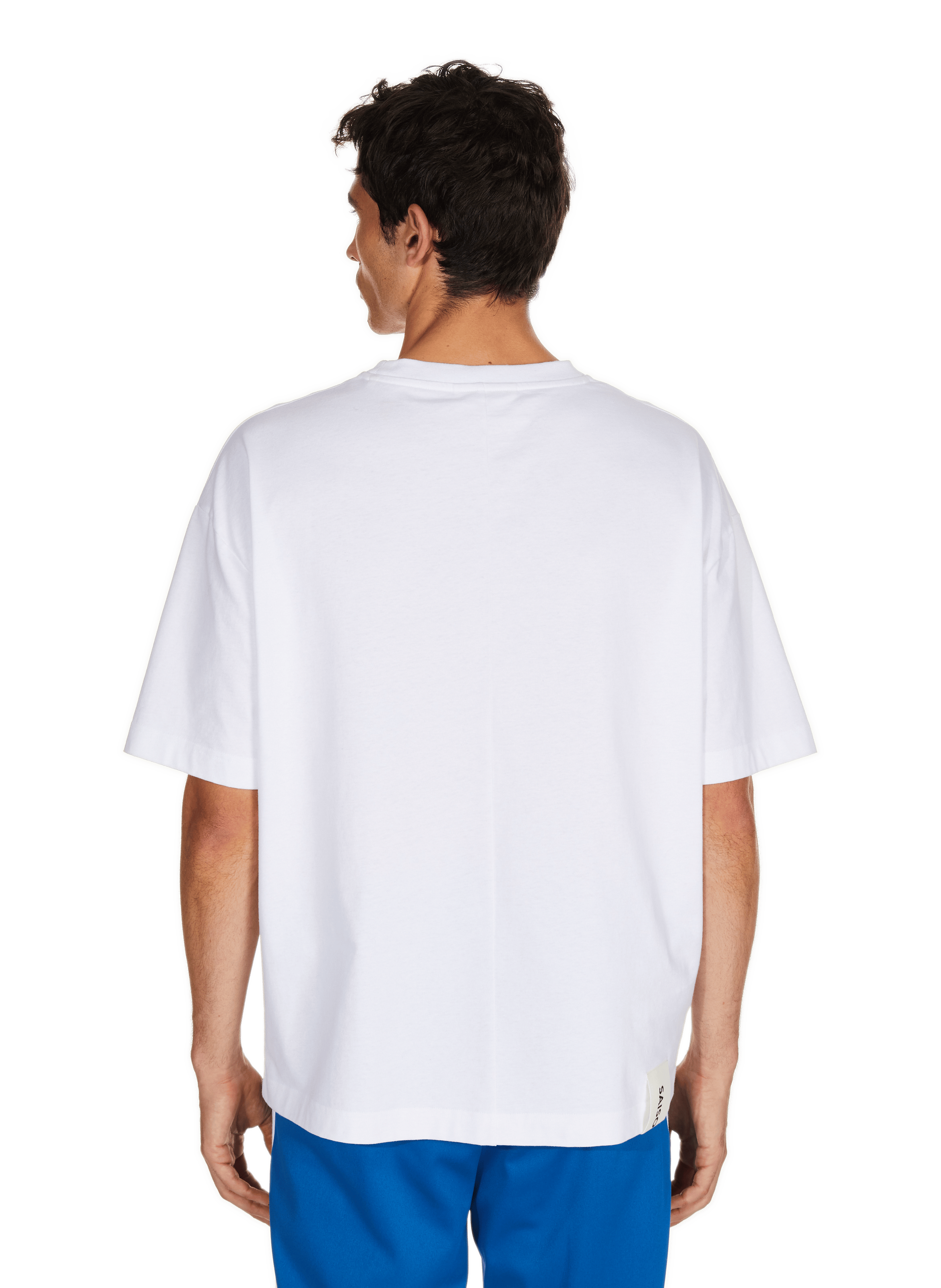 T-shirt Bart col rond en coton SAISON 1865 Blanc