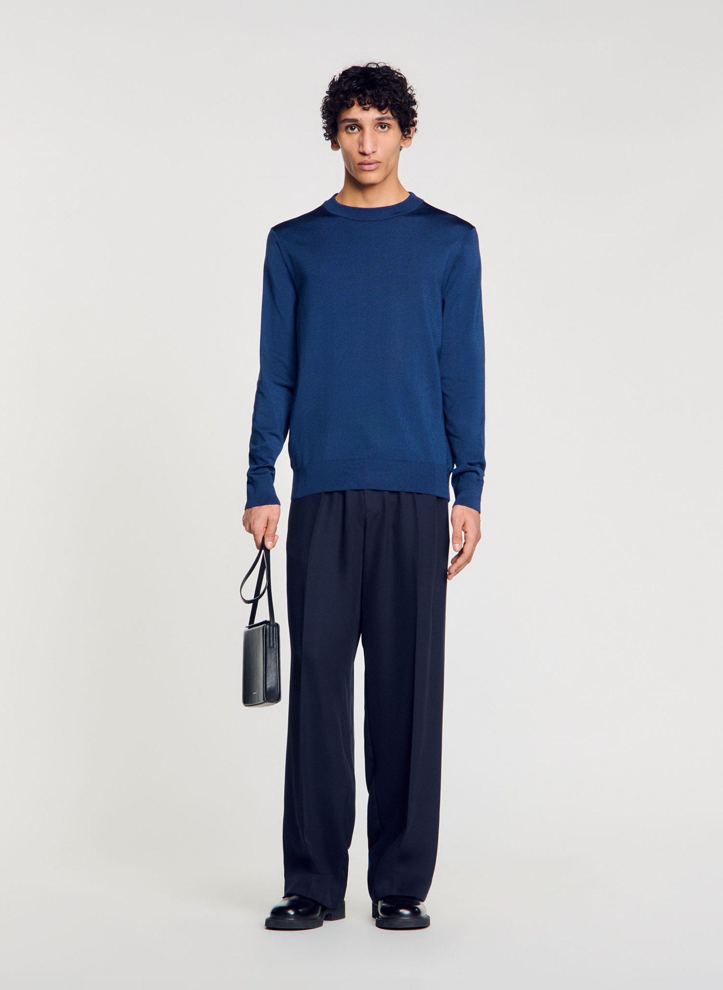 Sweat cintré à manches longues SANDRO Bleu