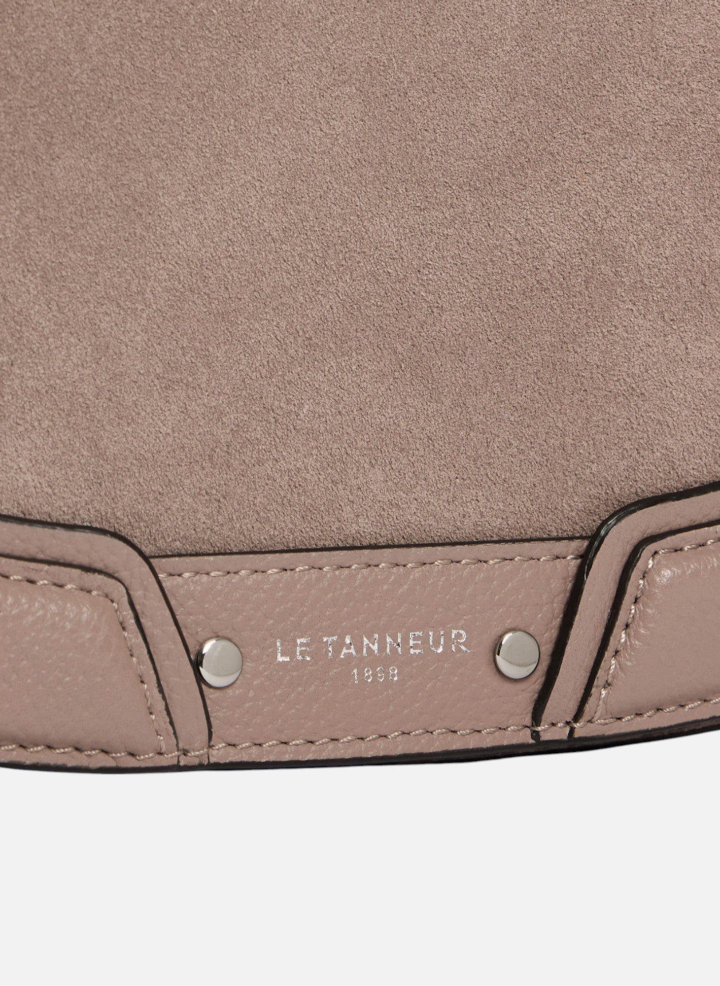Petit sac à bandoulière Ella en cuir grainé et nubuck LE TANNEUR Gris