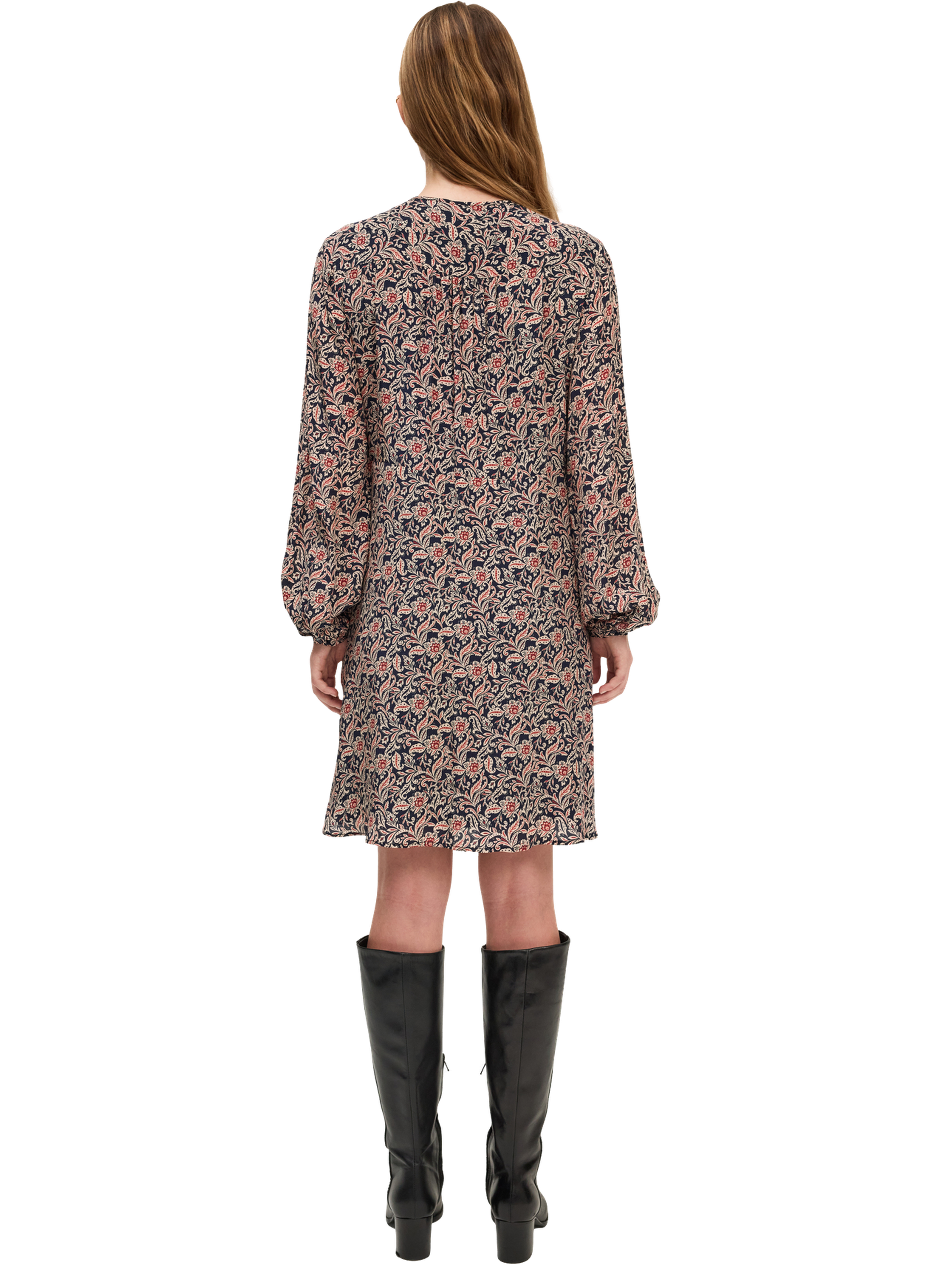 Robe courte et droite imprimée - lienne PABLO Bleu