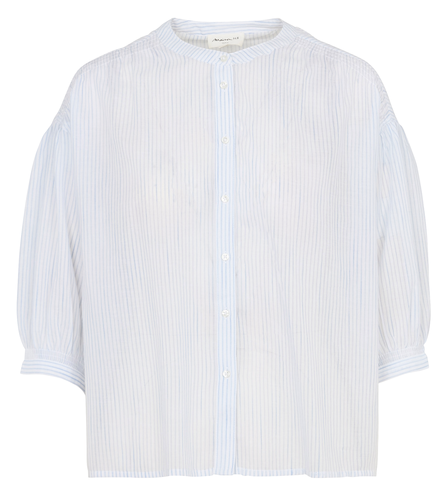 Chemise col rond en coton bliss MAISON 123 Bleu