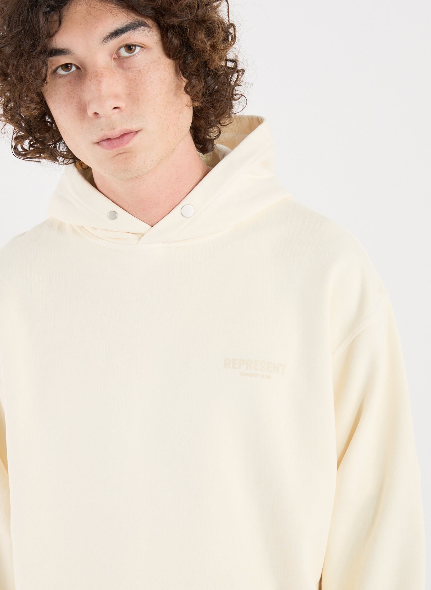 Cotton hoodie REPRESENT Beige