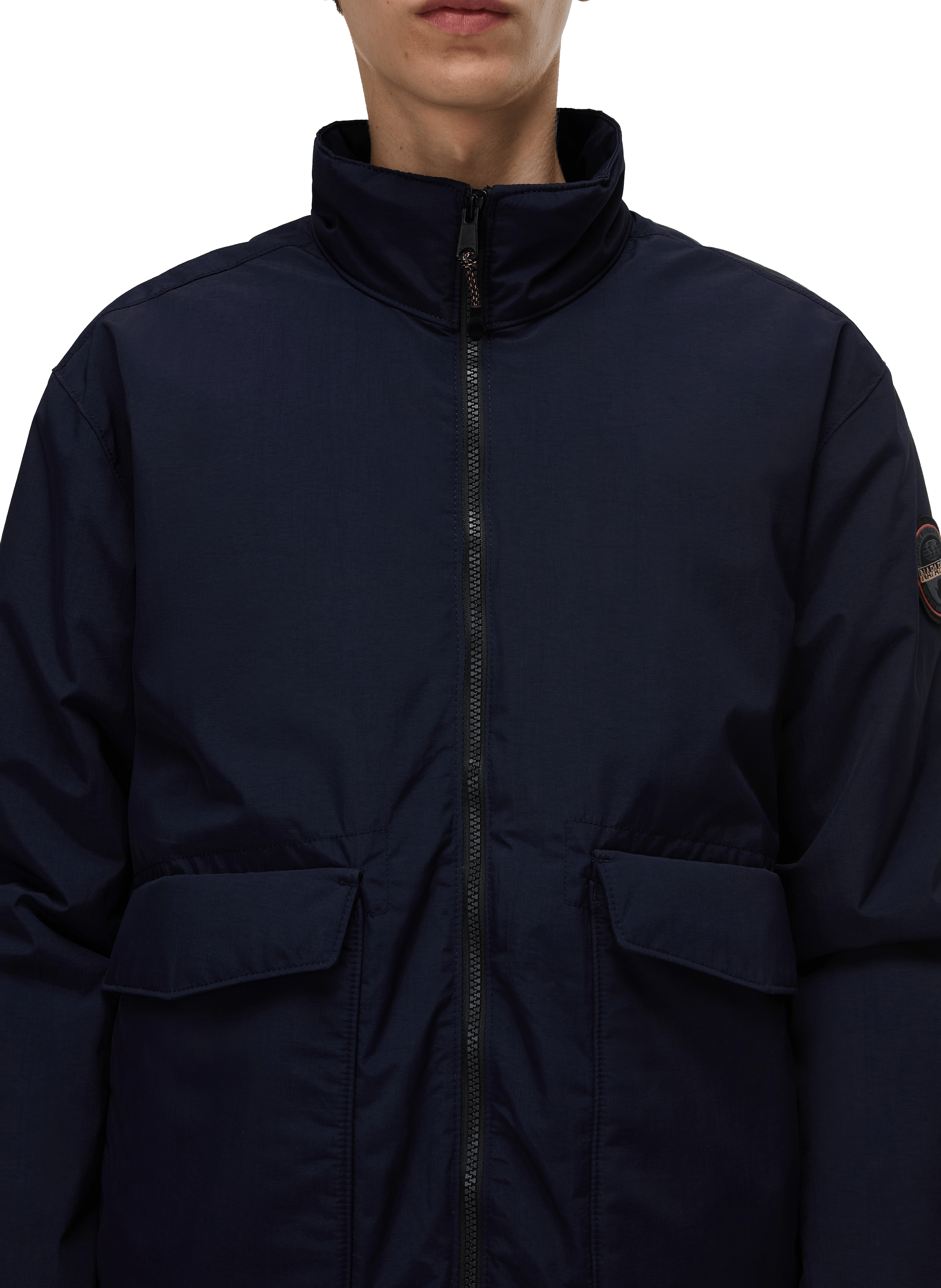 Recycled polyester-blend windbreaker jacket NAPAPIJRI Blue