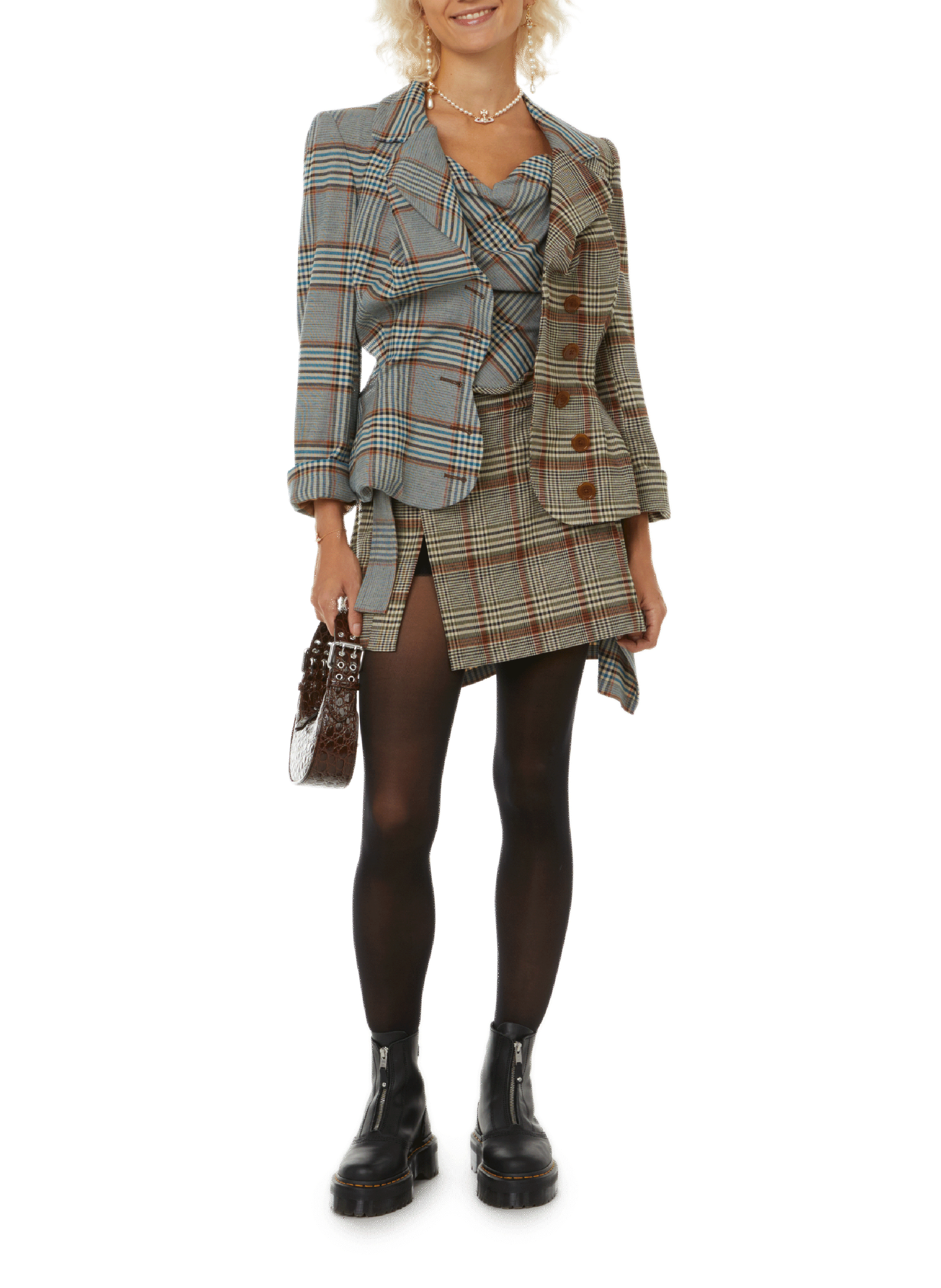 Falda corta de tartán VIVIENNE WESTWOOD Multicolor